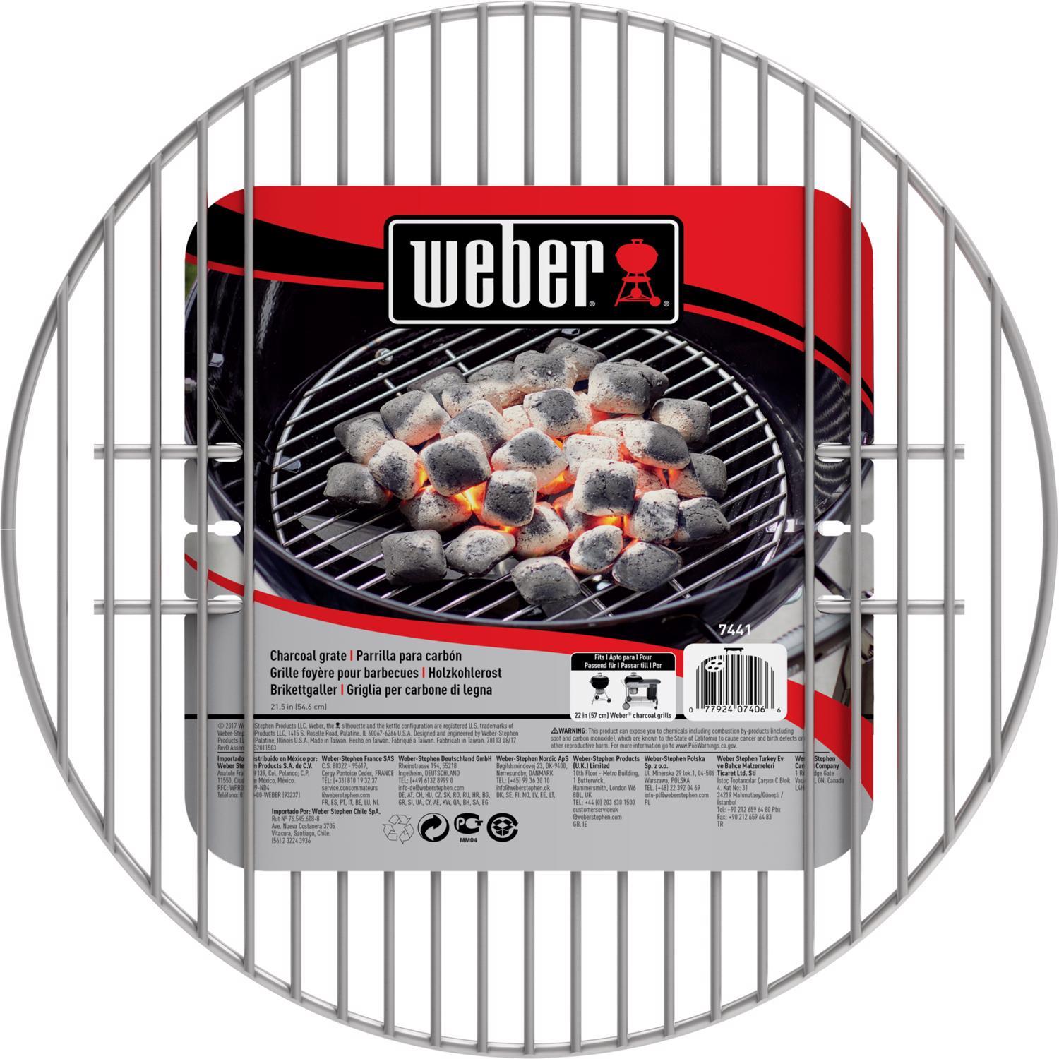 Weber Steel Charcoal Grate For Weber 22 inch Charcoal Grills