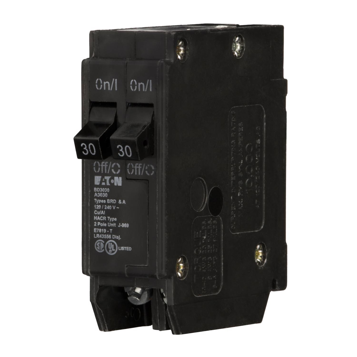 Eaton 30/30 amps Tandem 2-Pole Circuit Breaker