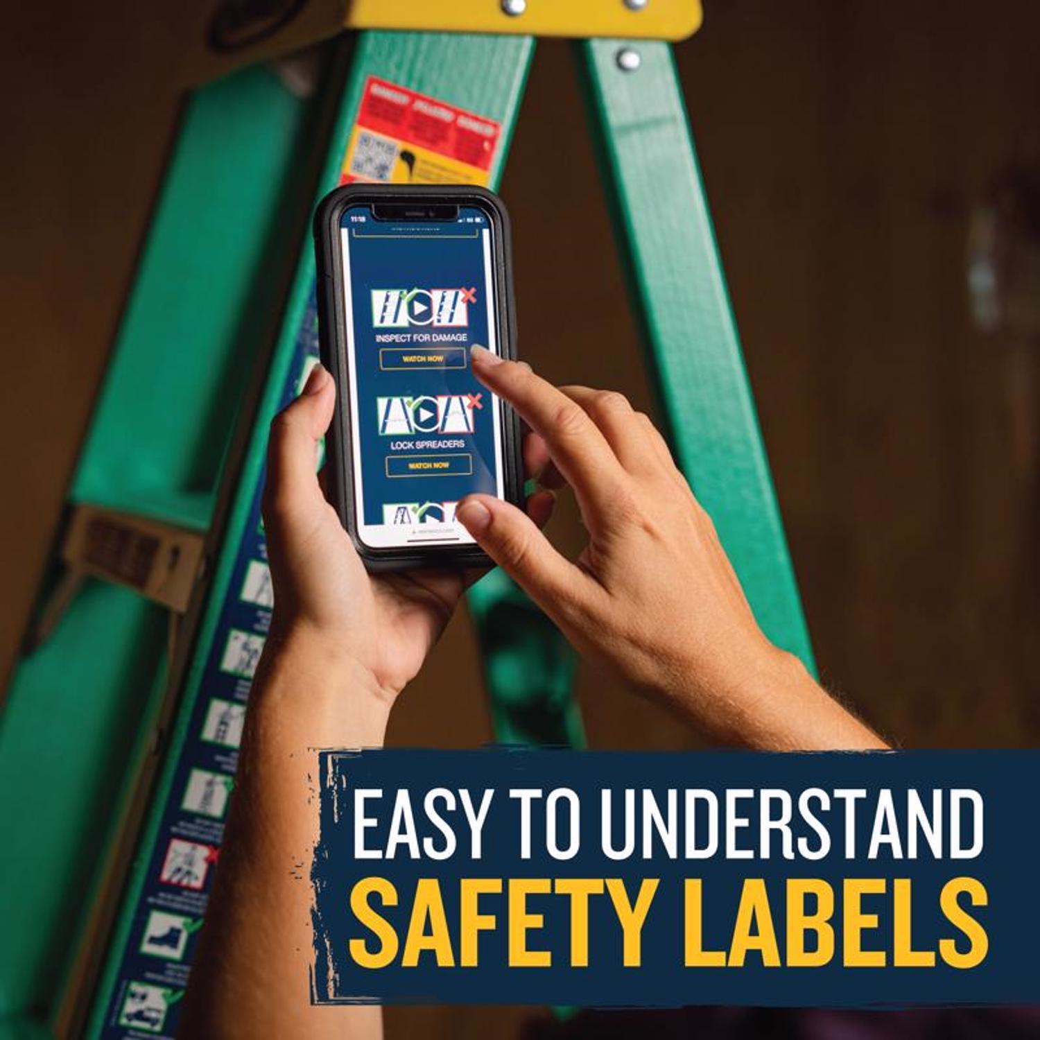 Werner 8 ft. H Fiberglass Step Ladder Type II 225 lb. capacity