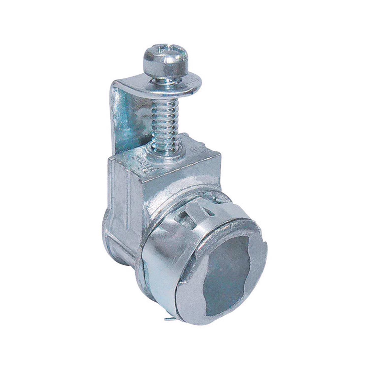 Sigma Engineered Solutions Snap Lock 3/8 in. D Die-Cast Zinc Saddle Connector For AC, MC and NM 1 pk
