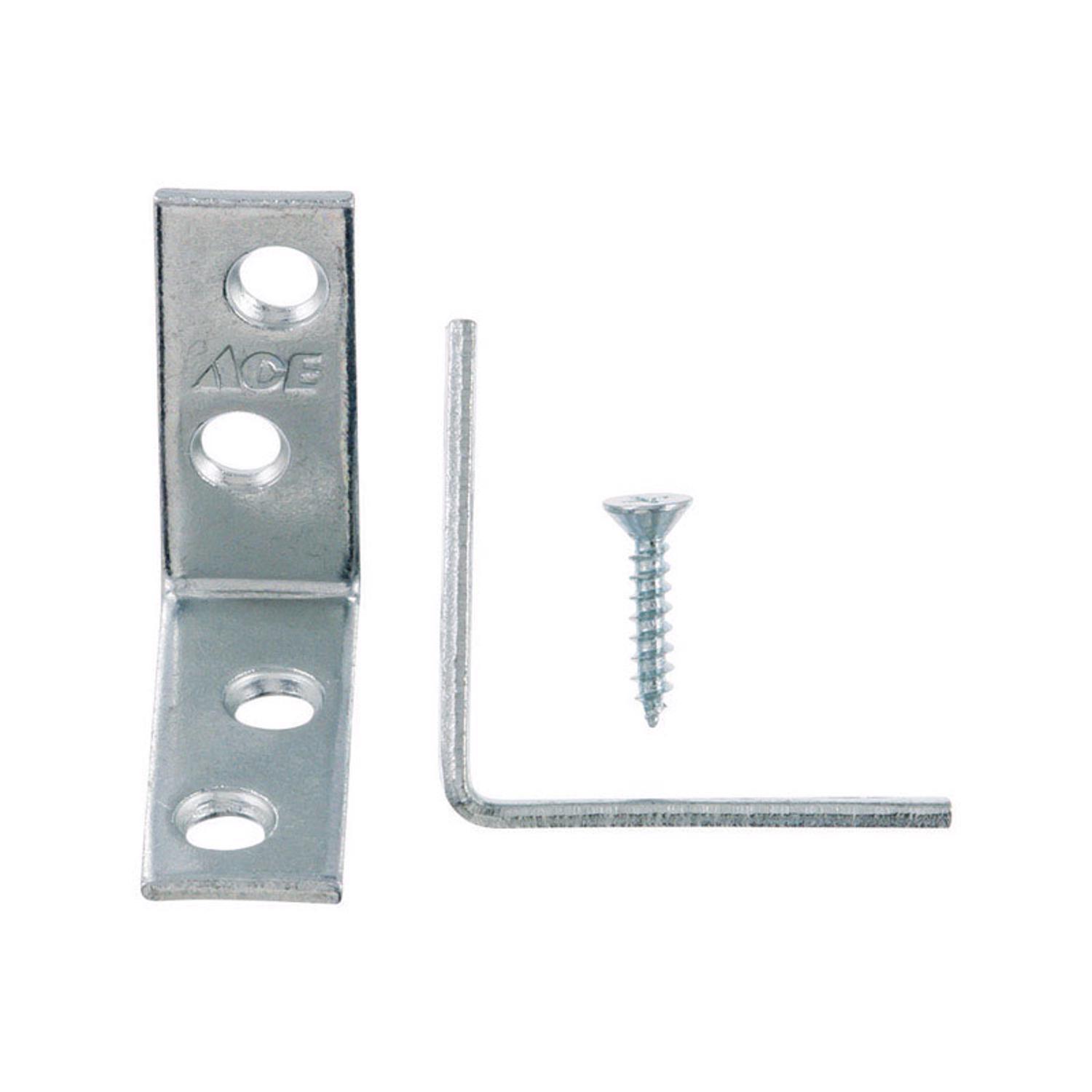 Ace 1-1/2 in. H X 5/8 in. W X 1-1/2 in. D Zinc Inside L Corner Brace