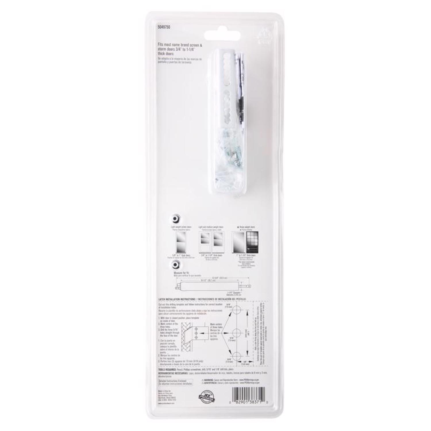 Ace White Aluminum/Steel Pneumatic Screen/Storm Door Closer