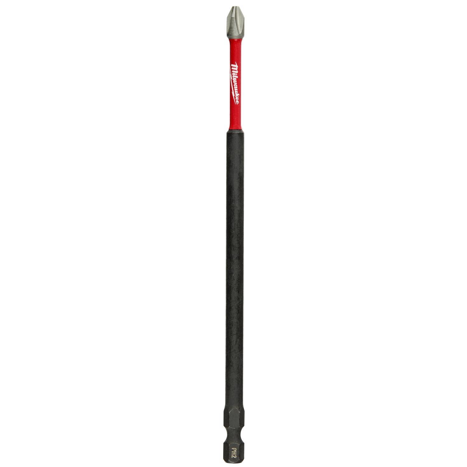 Milwaukee Shockwave Phillips #2 X 6 in. L Screwdriver Bit Steel 1 pc