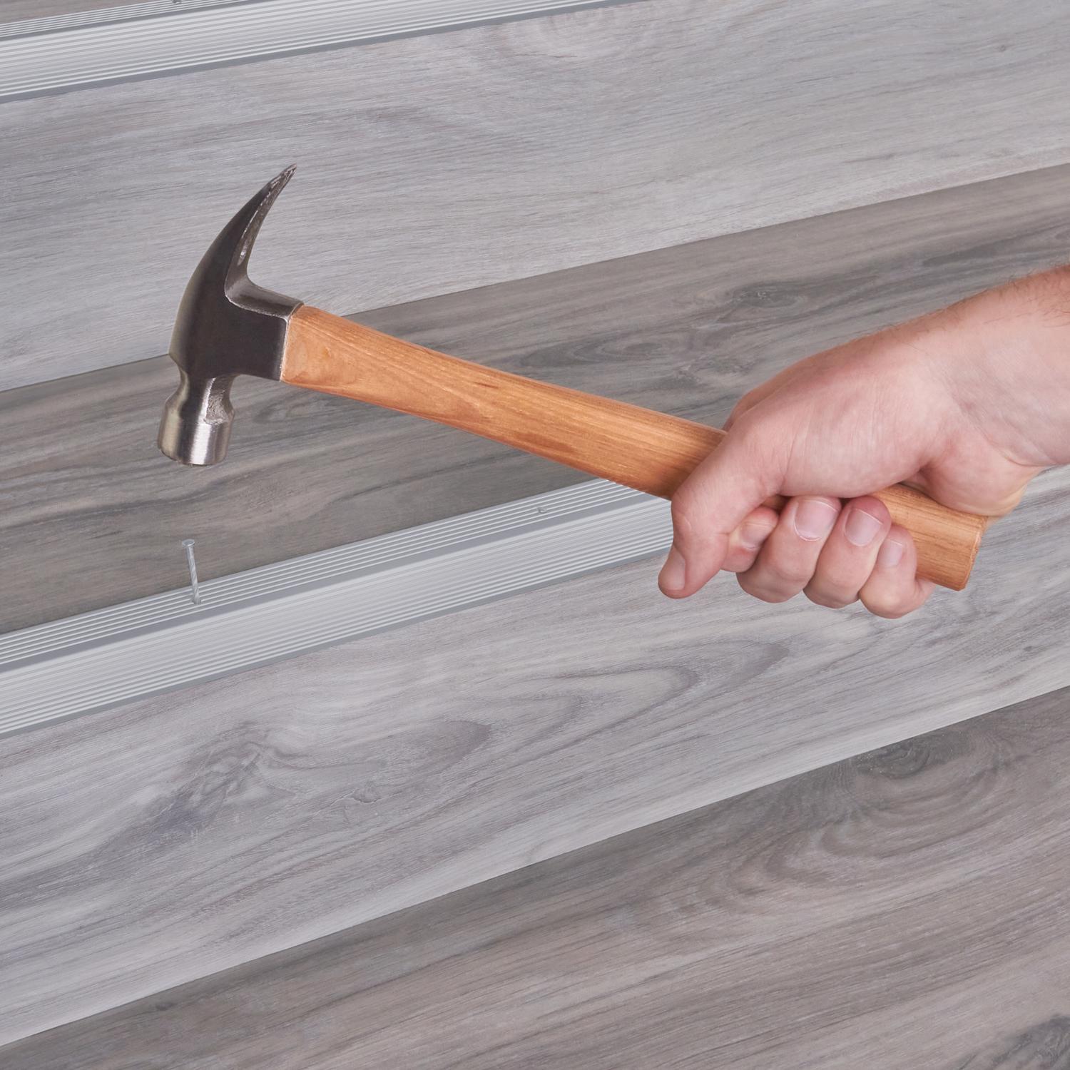 M-D Building Products 1.125 in. H X 1.125 in. W X 72 in. L Prefinished Silver Aluminum Stair Edge