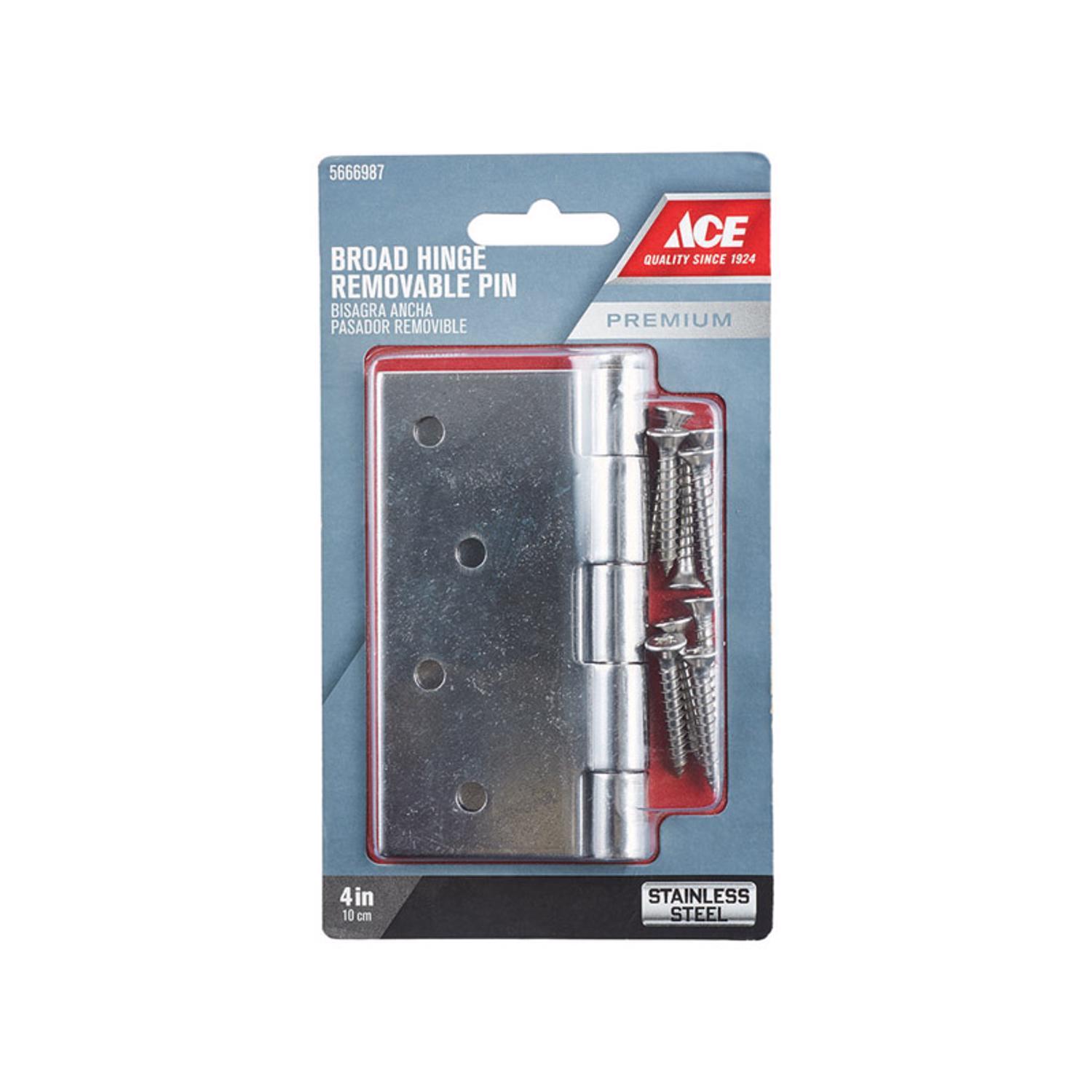 Ace 4 in. L Stainless Steel Door Hinge 1 pk
