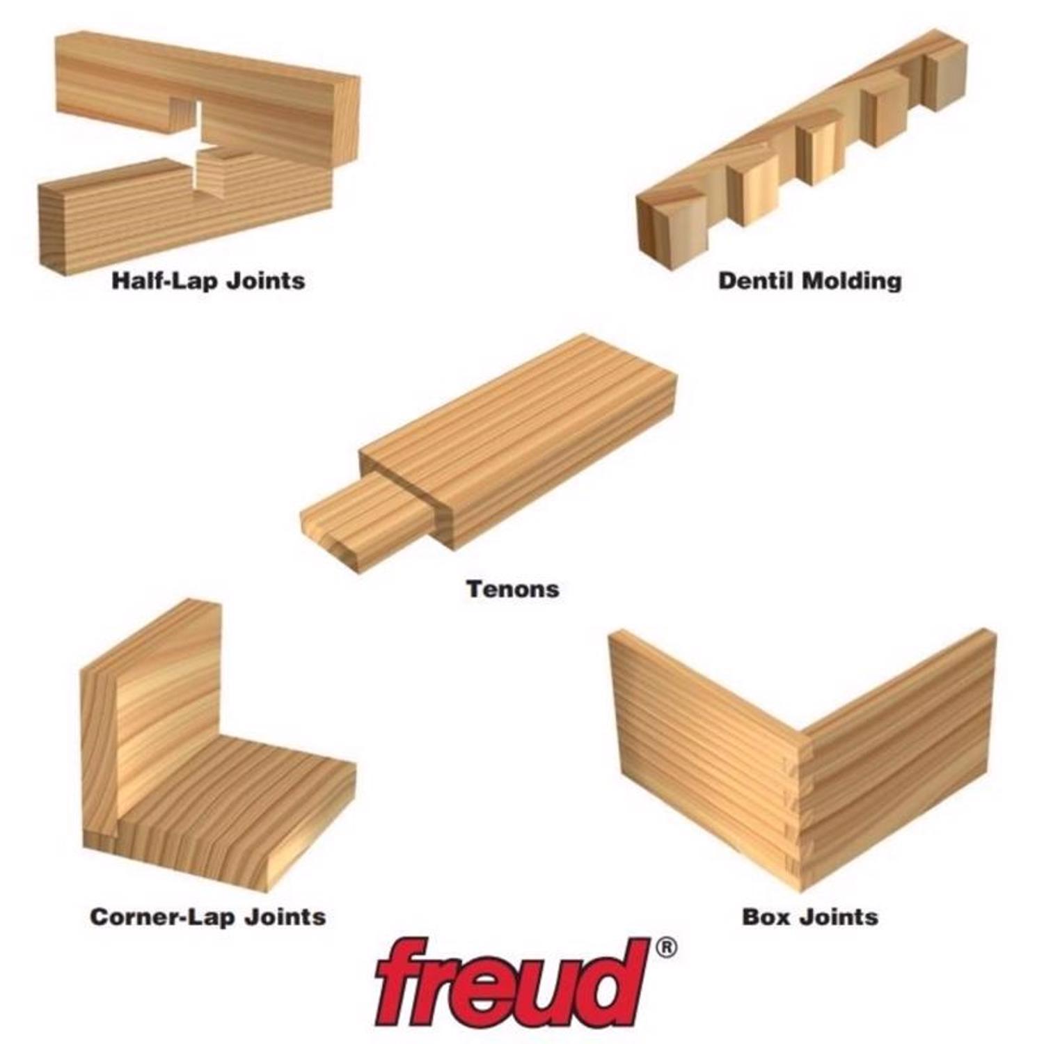 Freud 8 in. D X 5/8 in. TiCo Hi-Density Carbide Dado Set 12 teeth