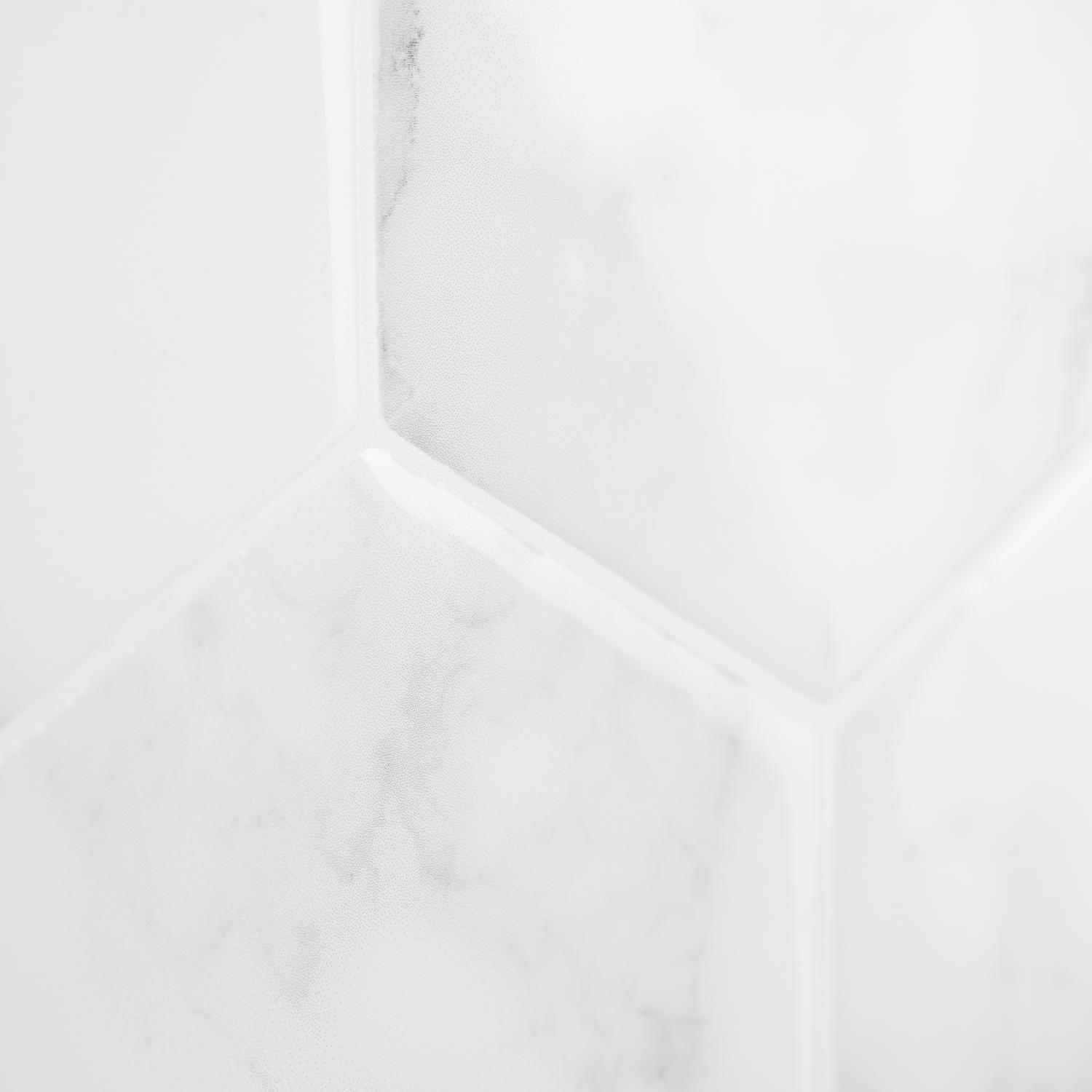 Smart Tiles 9.56 in. W X 10.61 in. L White Glazed Vinyl Adhesive Wall