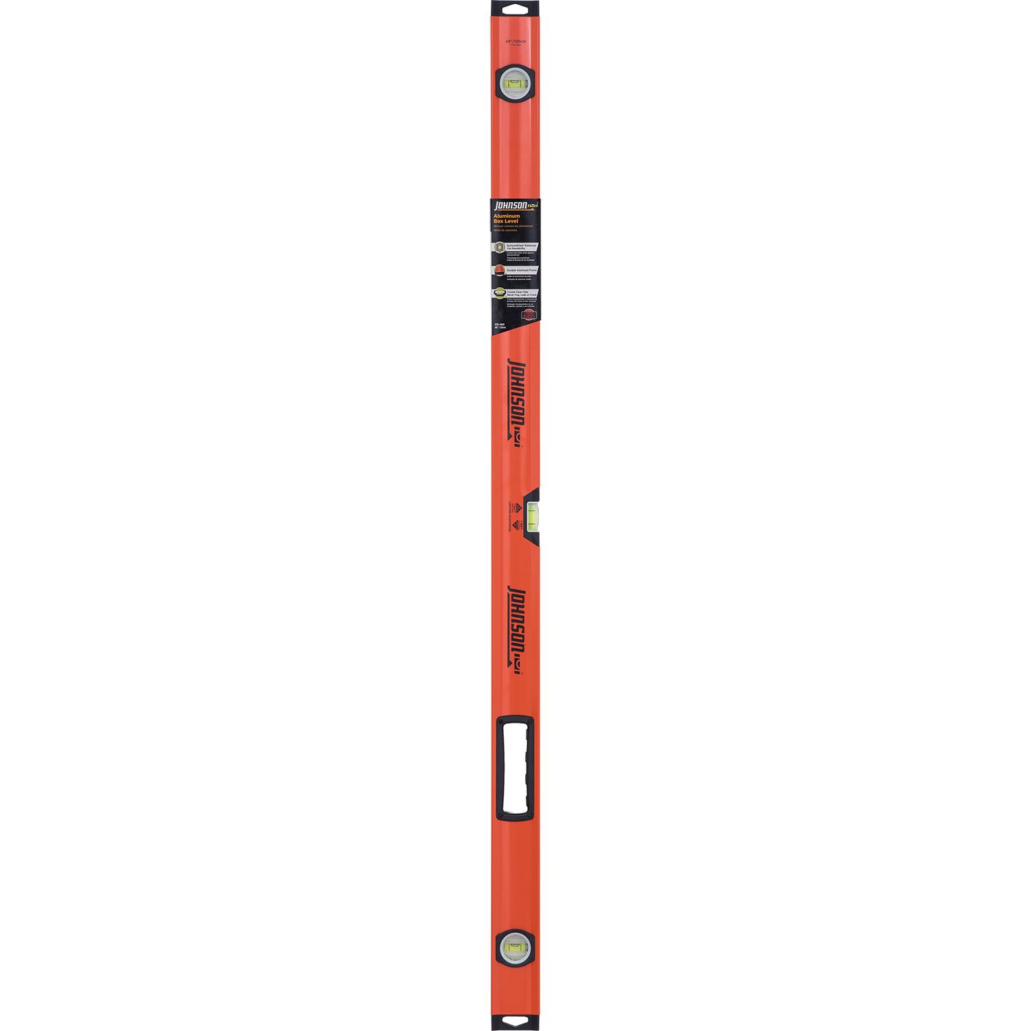 Johnson 48 in. Aluminum Box Level 3 vial
