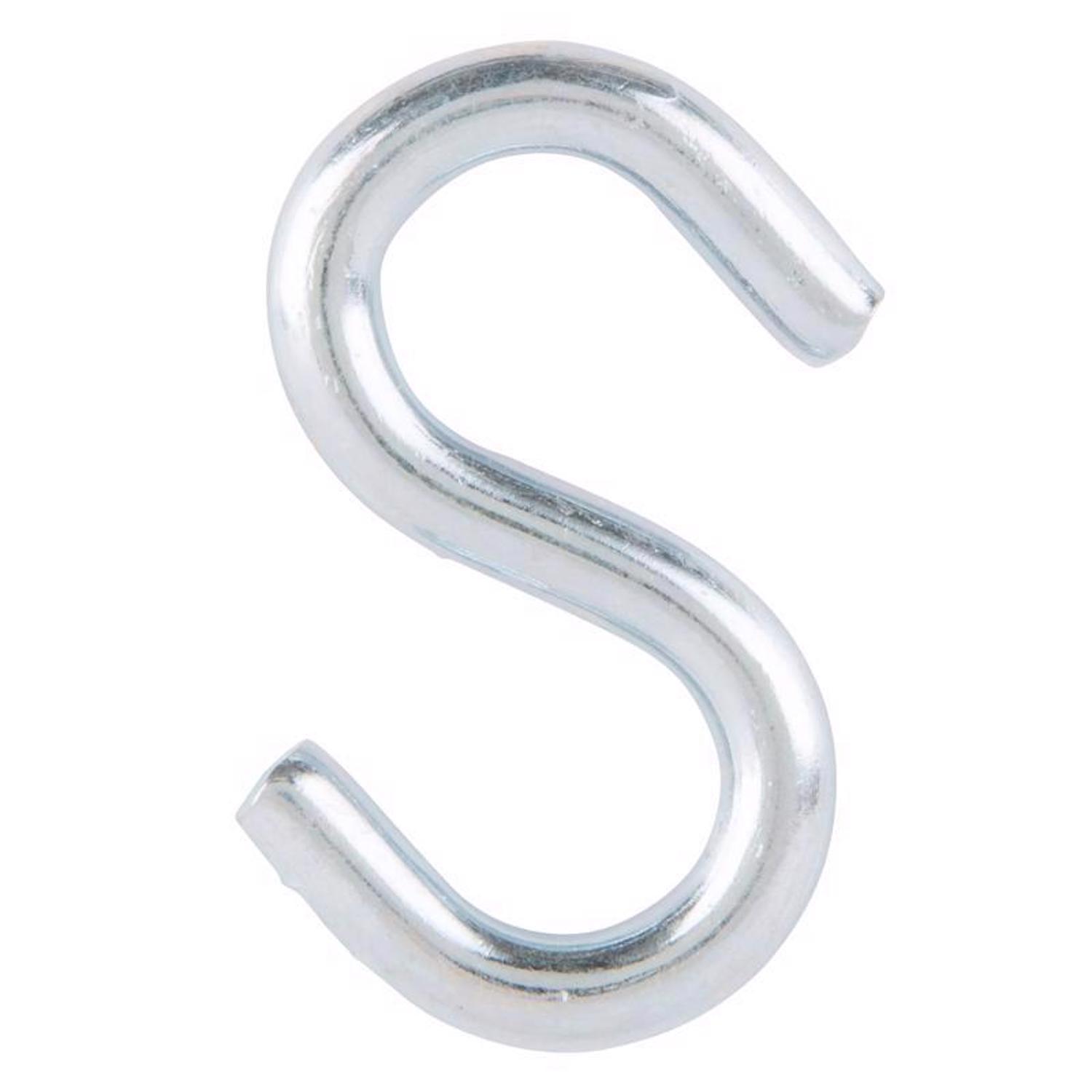 Ace Small Zinc-Plated Silver Steel 2.5 in. L S-Hook 250 lb 2 pk