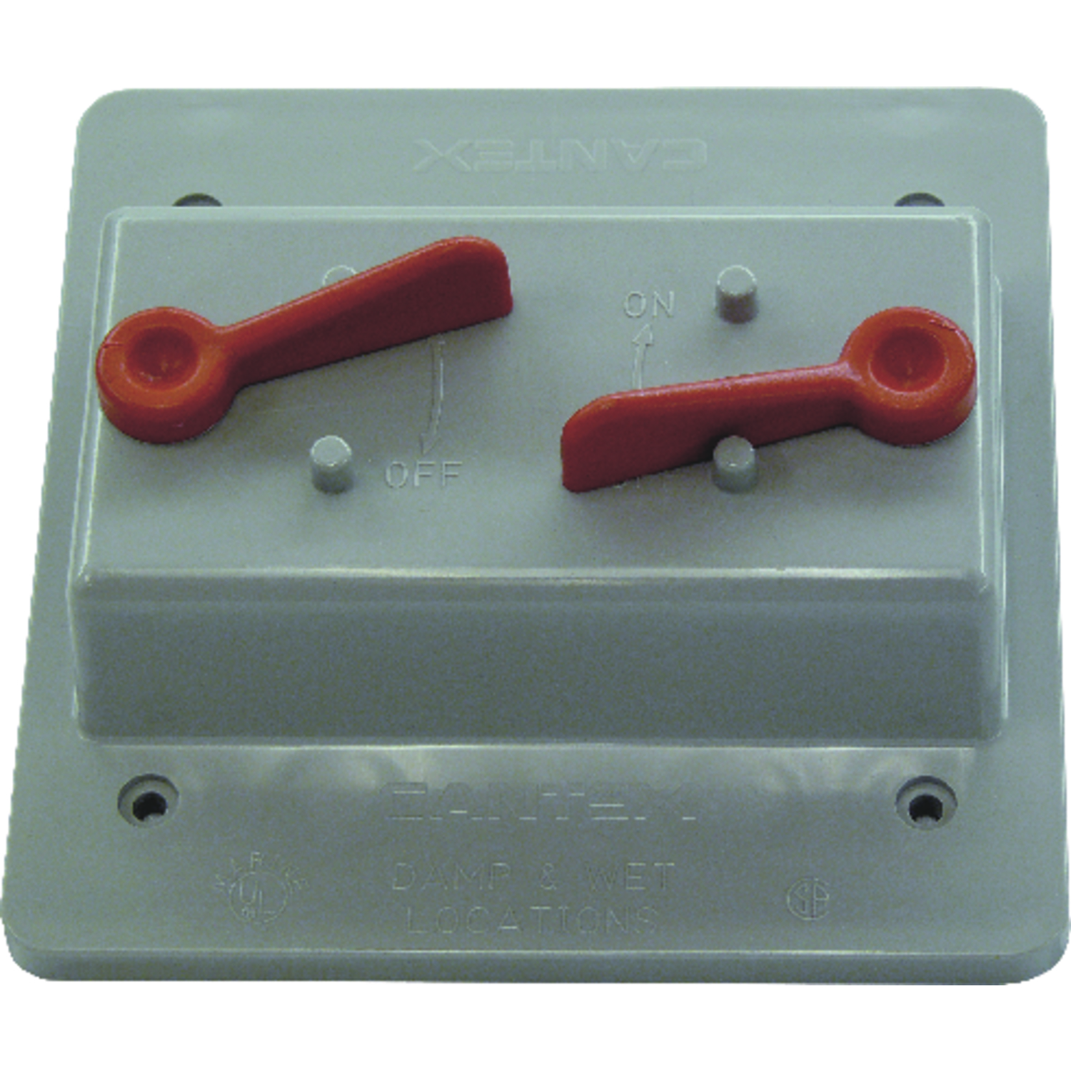 Cantex Rectangle PVC 2 gang Electrical Cover
