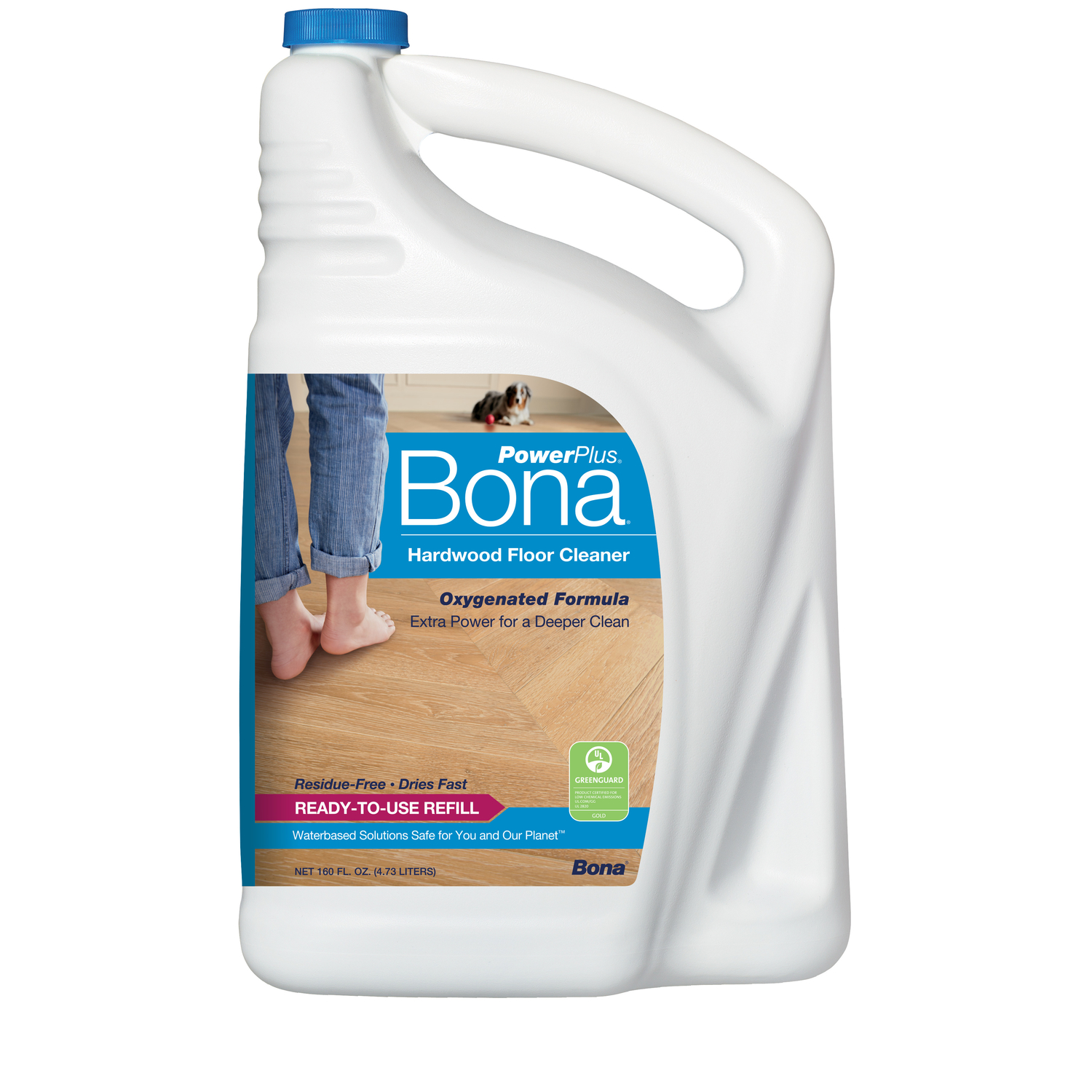 Bona PowerPlus No Scent Hardwood Floor Cleaner Liquid 160 oz