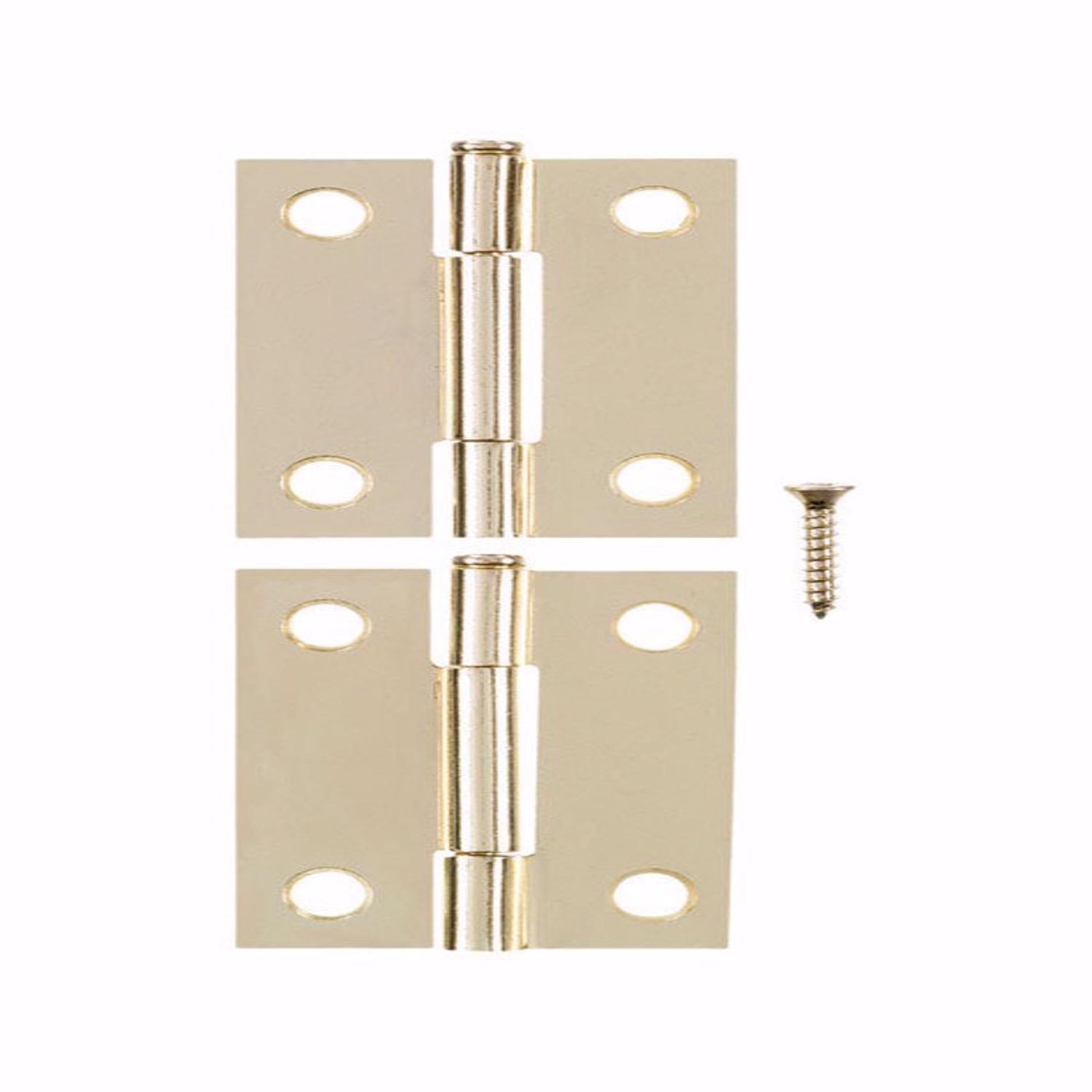 Ace 2.75 in. W X 2 in. L Bright Brass Gold Brass Narrow Hinge 2 pk