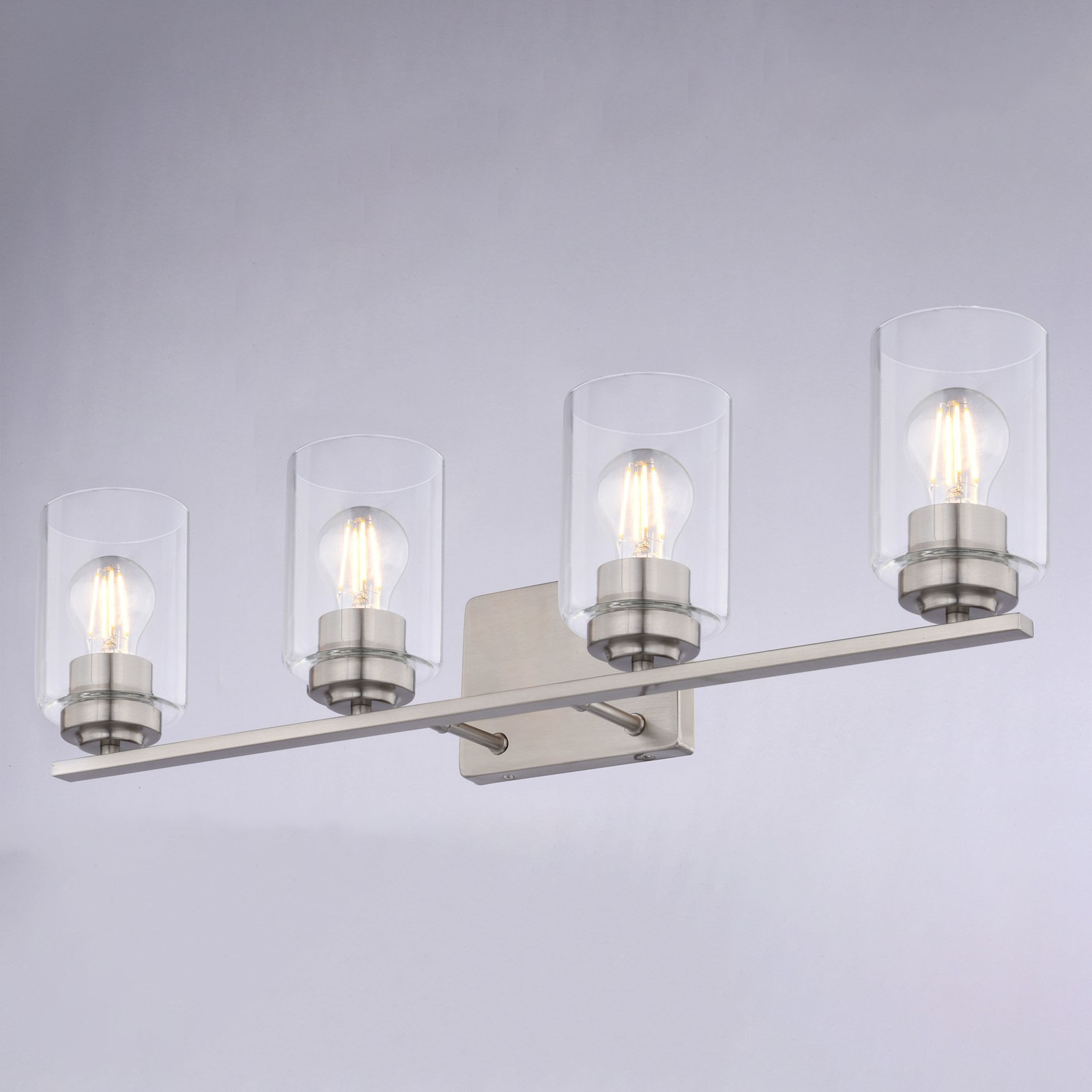 Vaxcel Lighting W0530 Park Ridge 4 Light 28 in.W Vanity Light - Nickel
