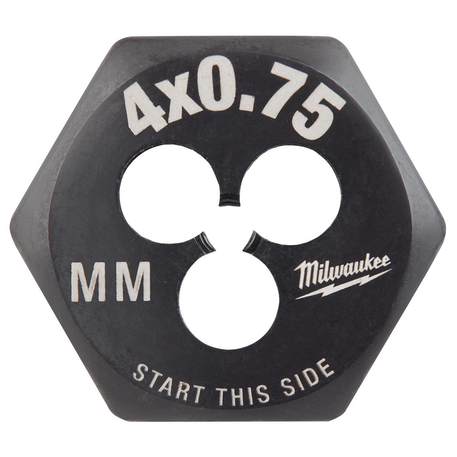 Milwaukee Metric M4x0.75 mm 1" Hex Threading Die