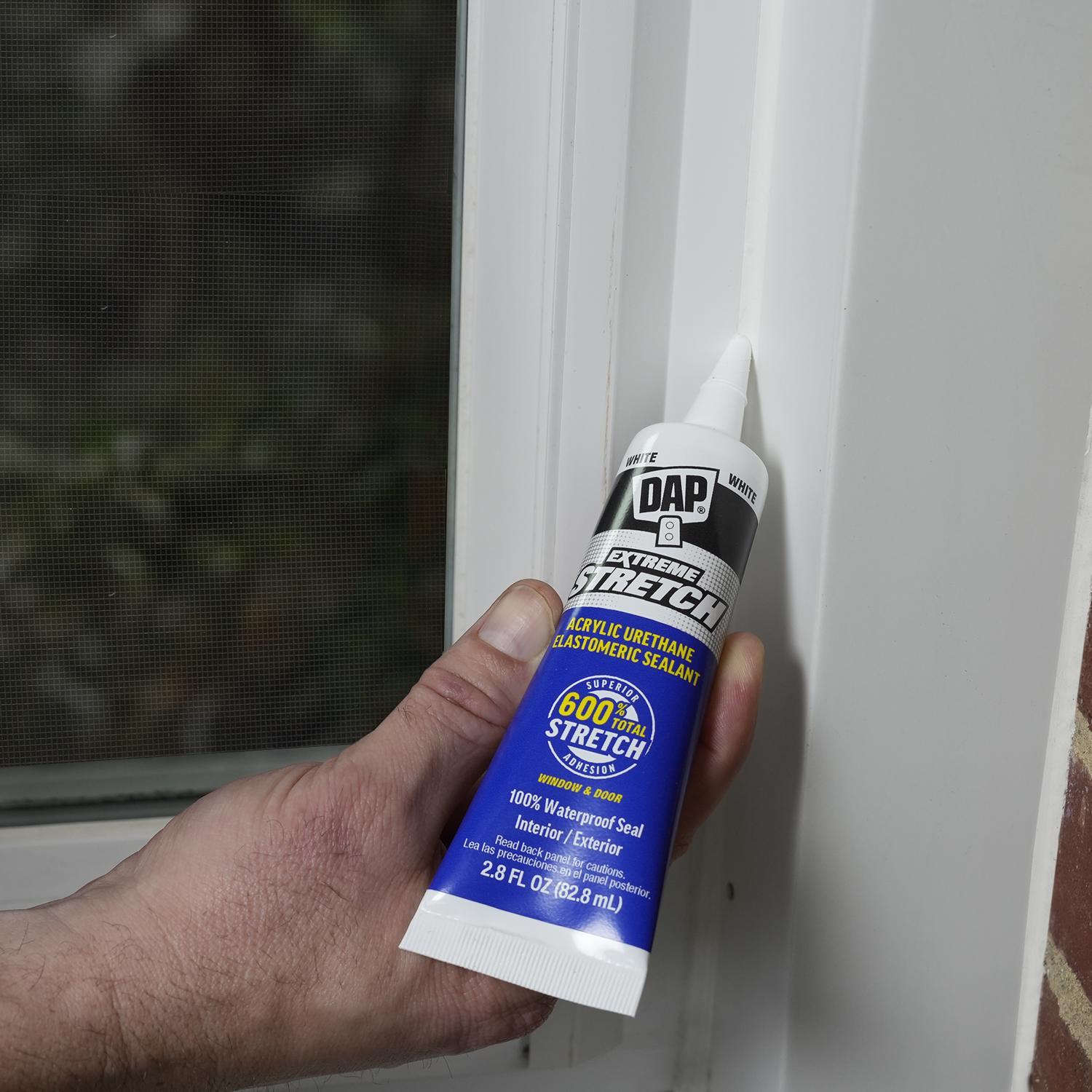 DAP Extreme Stretch White Acrylic Urethane Elastomeric Window and Door Sealant 2.8 oz