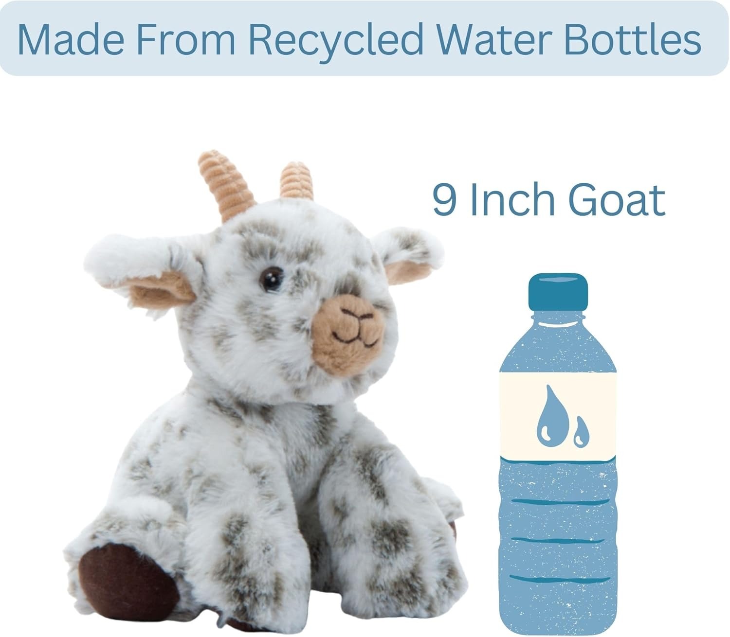 The Petting Zoo Goat Stuffed Animal Plushie, Gifts for Kids, Wild Onez Wildlife Barn Animals 9 in.