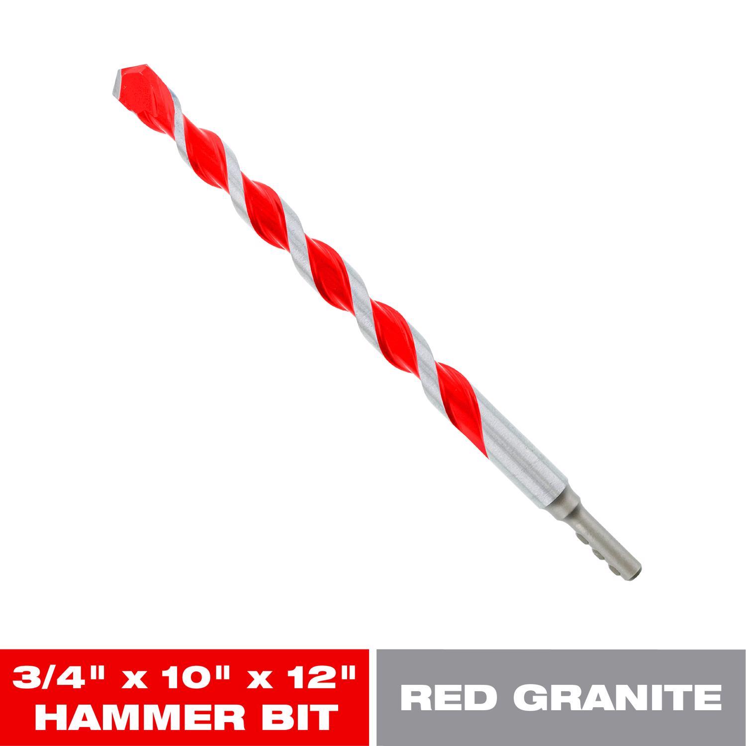 Diablo SPEEDemon 3/4 in. X 12 in. L Carbide Tipped Red Granite Hammer Drill Bit Round Shank 1 pk