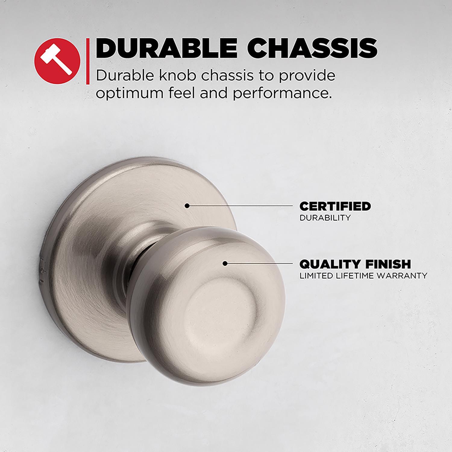 Kwikset Tylo Satin Nickel Passage Door Knob