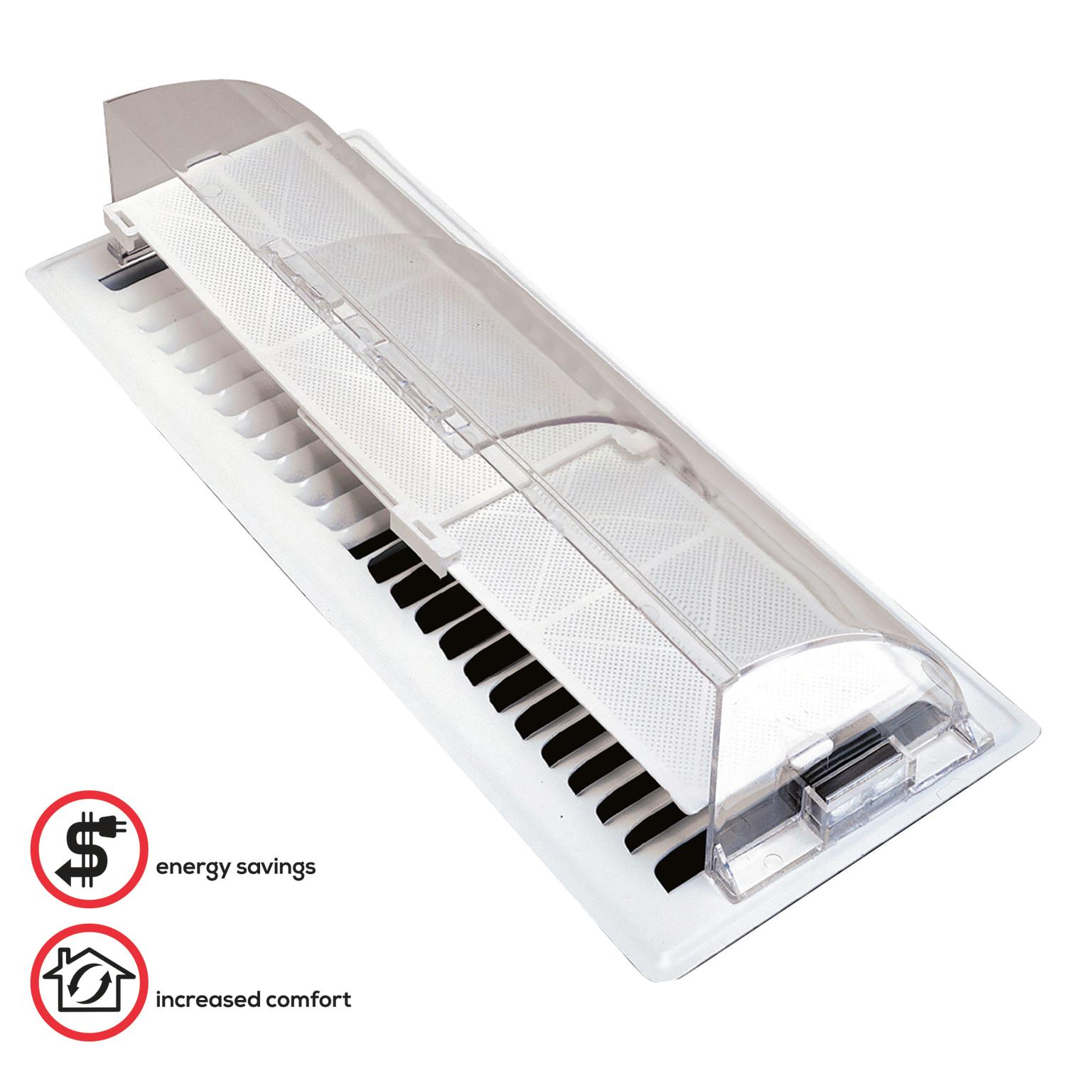 Deflect-O Jordan 4 in. H X 9-1/5 in. W 1-Way Clear Plastic Air Deflector