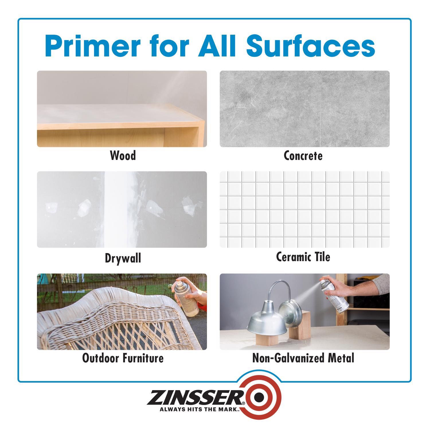 Zinsser Bulls Eye 123 Gray Water-Based Alkyd Primer 13 oz