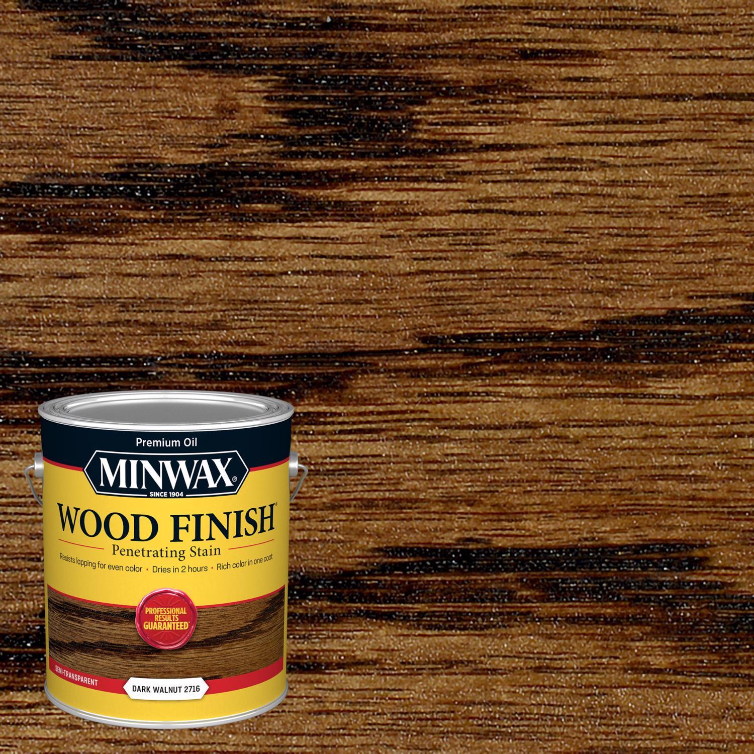Minwax Wood Finish Semi-Transparent Dark Walnut Oil-Based Penetrating Wood Stain 1 gal