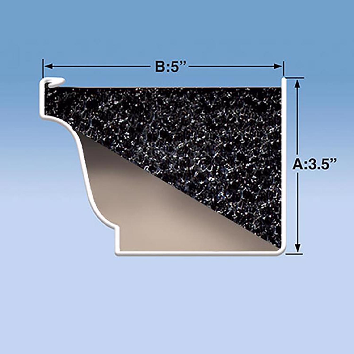 GutterFoam 5 in. W X 48 in. L Black Polyester Foam Gutter Guard 1 pk