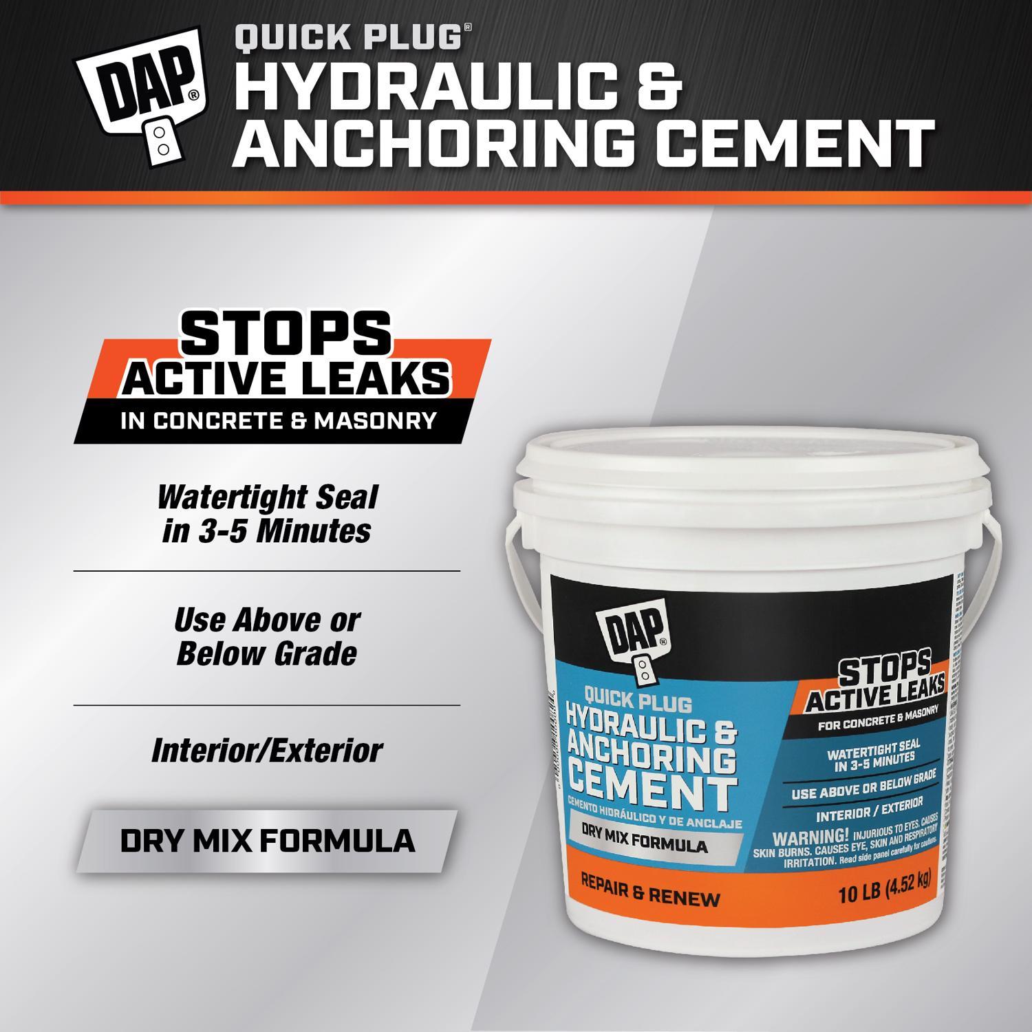 DAP Bondex Quick Plug Hydraulic & Anchoring Cement 10 lb Gray