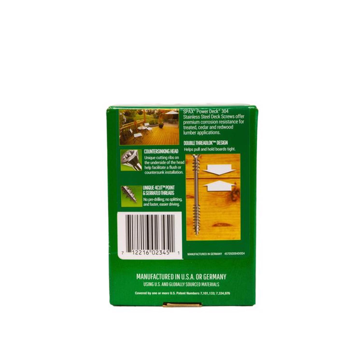 SPAX PowerDeck No. 10 cu in X 2-1/2 in. L Silver Star Trim Head Deck Screws 1 lb 83 pc