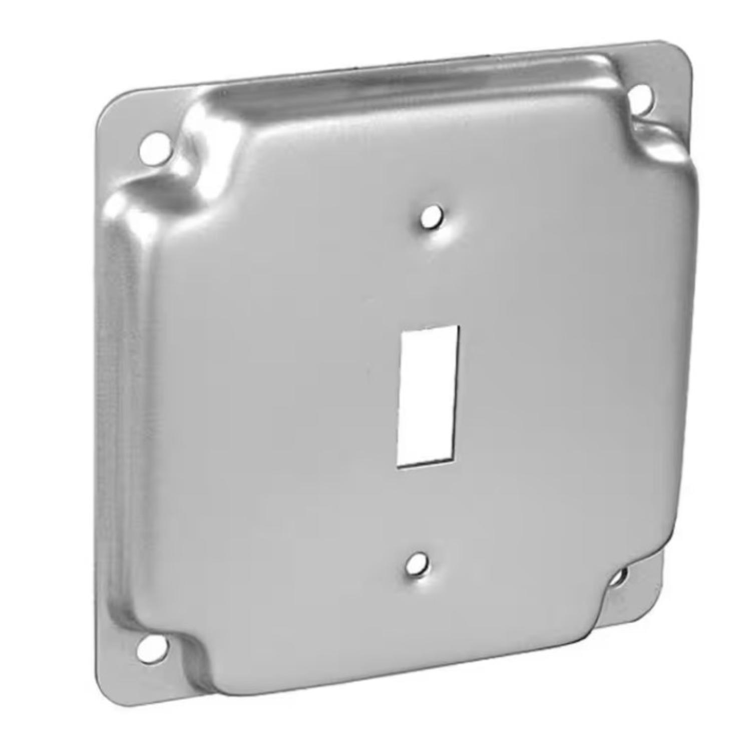 Southwire Square Steel 1 gang 4 in. H X 4 in. W Toggle Switch Cover