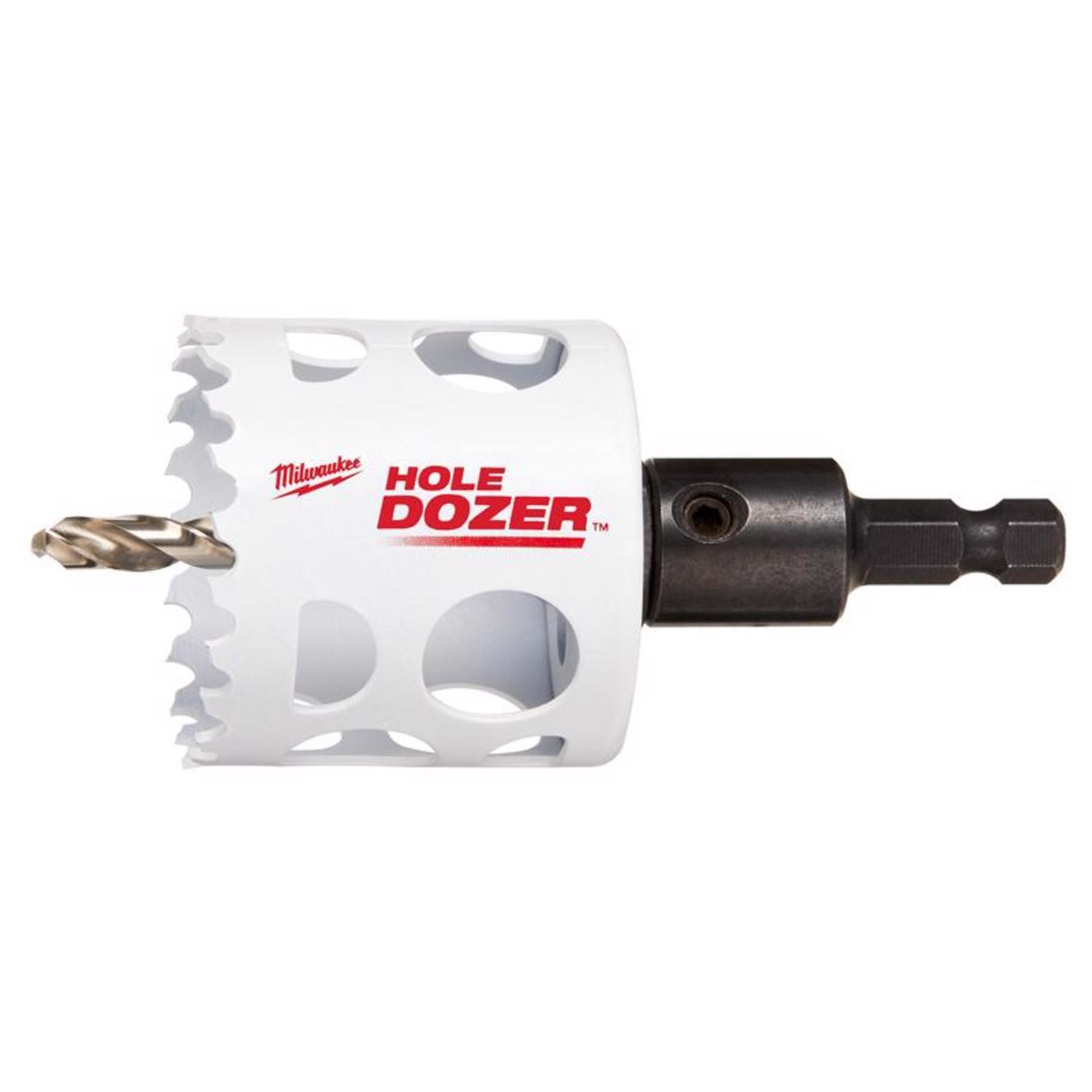 Milwaukee Hole Dozer 2 in. Bi-Metal 2.7 in. L X 1/4 in. D Hole Saw with Arbor and Pilot Bit Arbor In