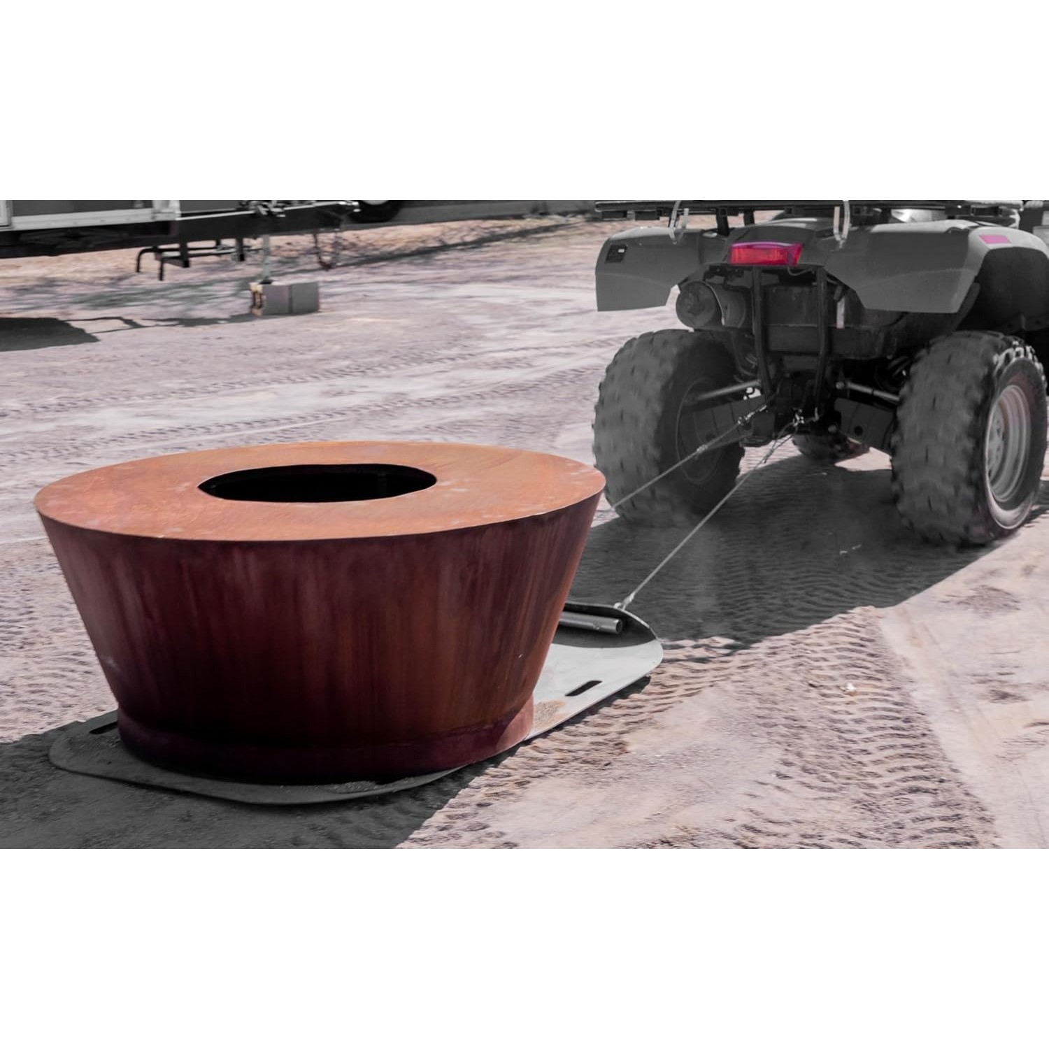 Yard Glider 36 in. x 60 in. Haul Sled, 1000 lb Capacity, for Debris, Gravel, Waste, with Heavy Duty Metal Pull Cables
