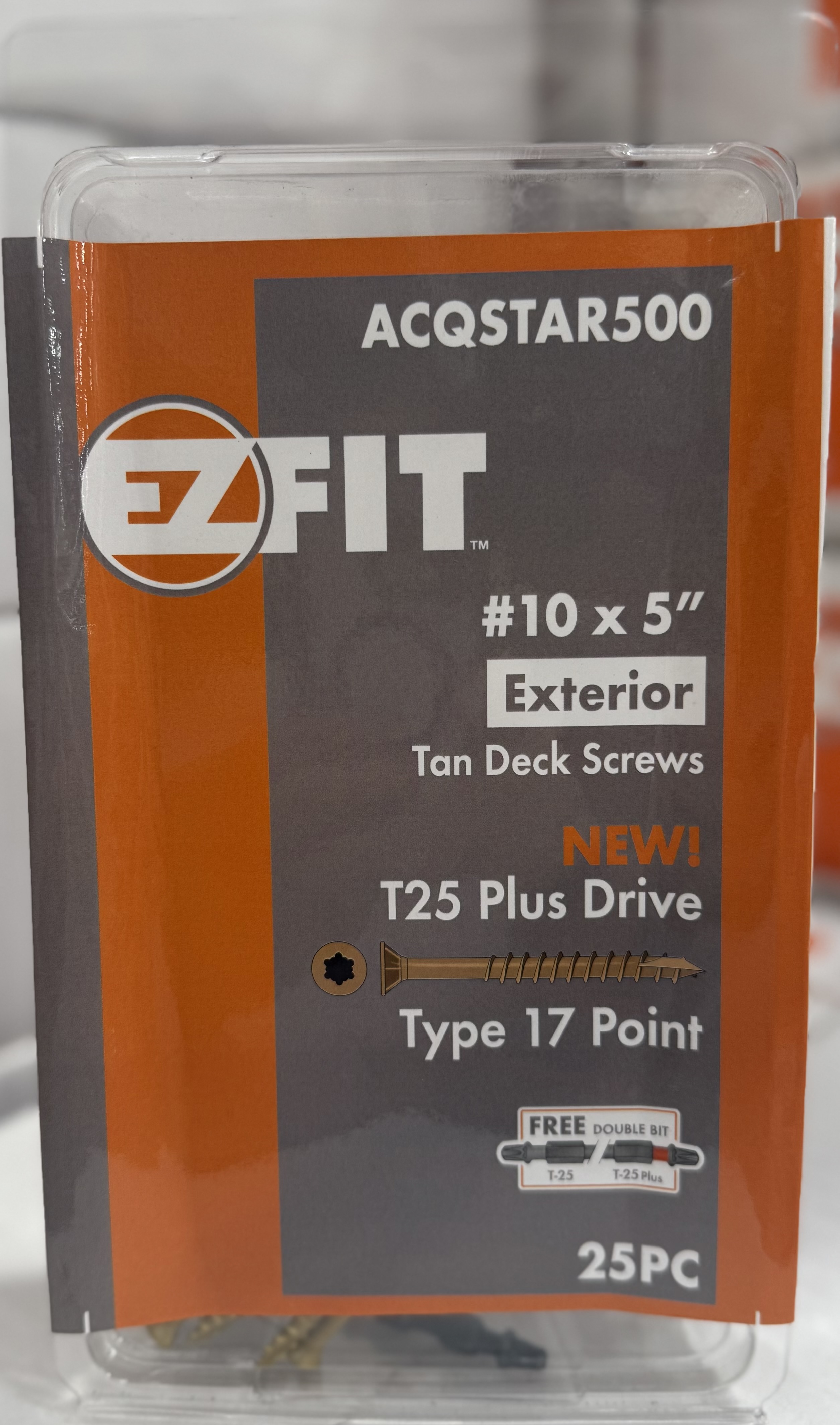 EZ Fit Exterior Tan Deck Screw  #10 x 5 in. T25 Plus Drive