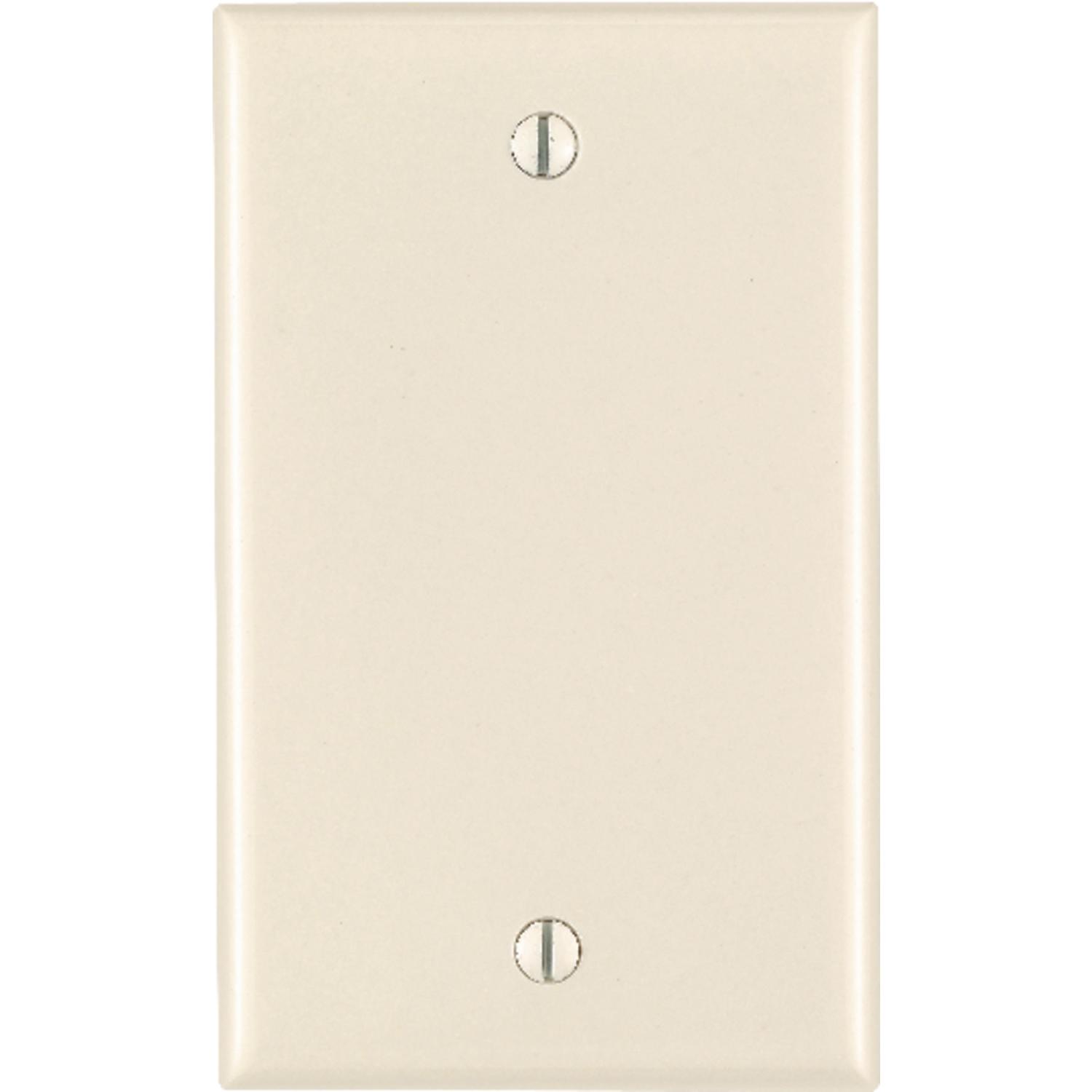 Leviton Almond 1 gang Thermoset Plastic Blank Wall Plate 1 pk
