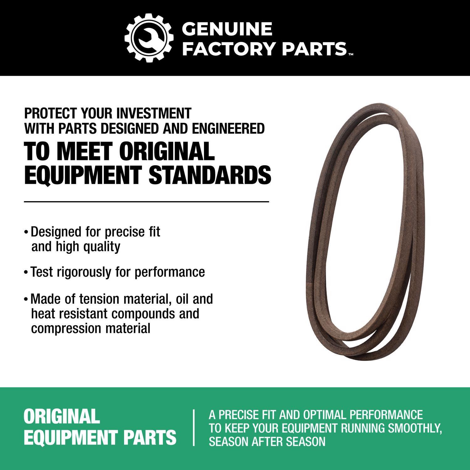 Genuine Factory Parts Deck Drive Belt 0.54 in. W X 103.24 in. L For Lawn Tractor
