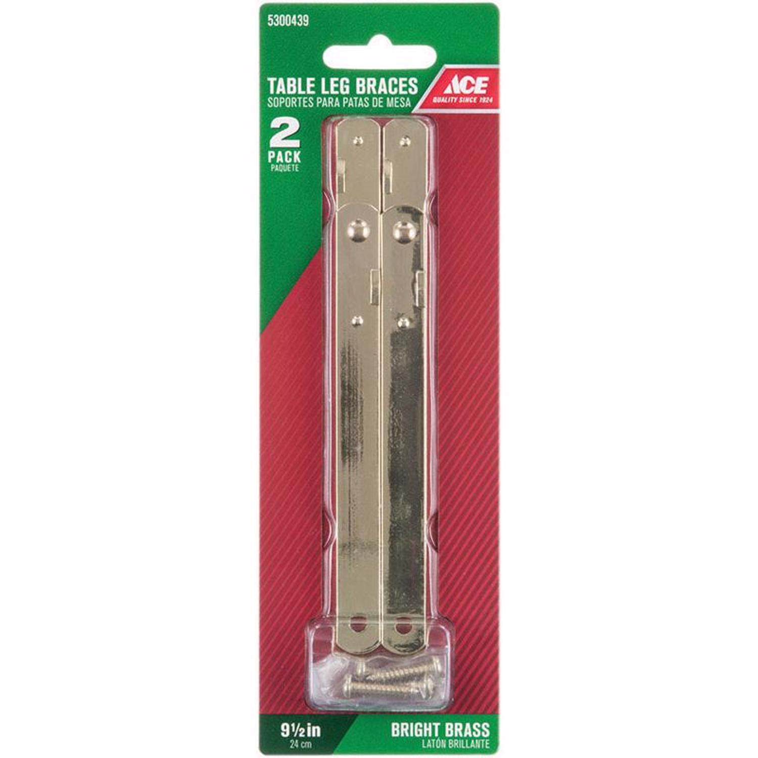 Ace 9-1/2 in. H Straight Brass Table Leg Brace
