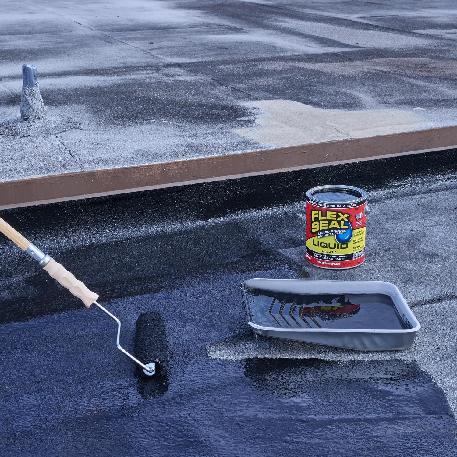 Flex Seal Family of Products Flex Seal Black Liquid Rubber Sealant Coating 1 gal