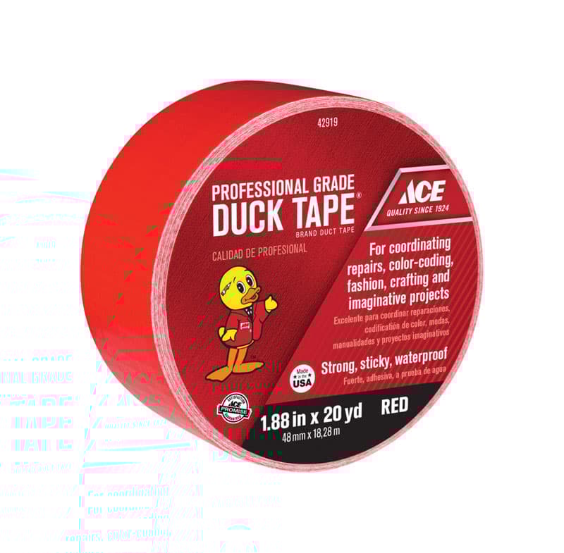 Ace 1.88 in. W X 20 yd L Red Solid Duct Tape