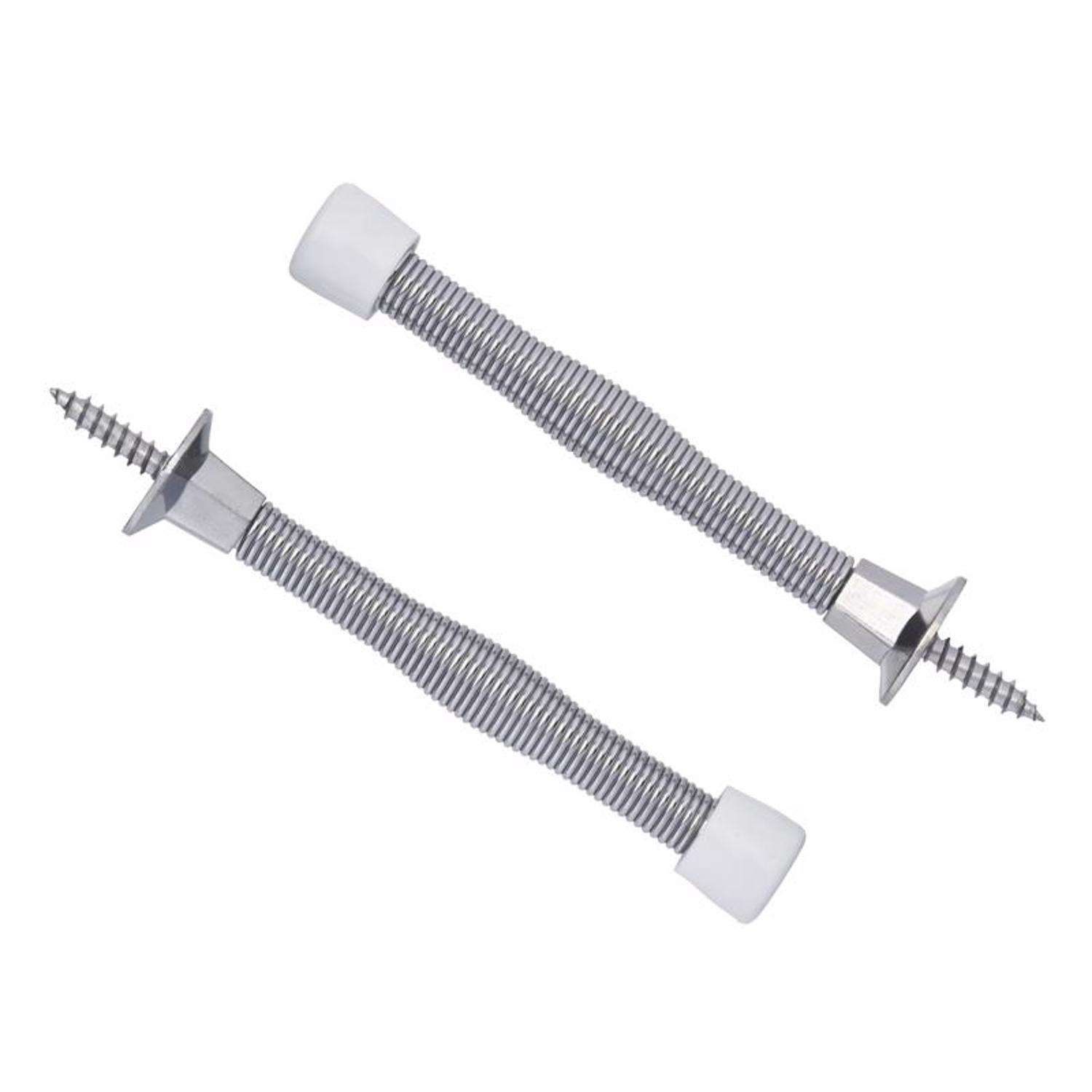 Ace 3 in. W Metal Chrome Yellow Spring Door Stop Mounts to door and wall 0 in.