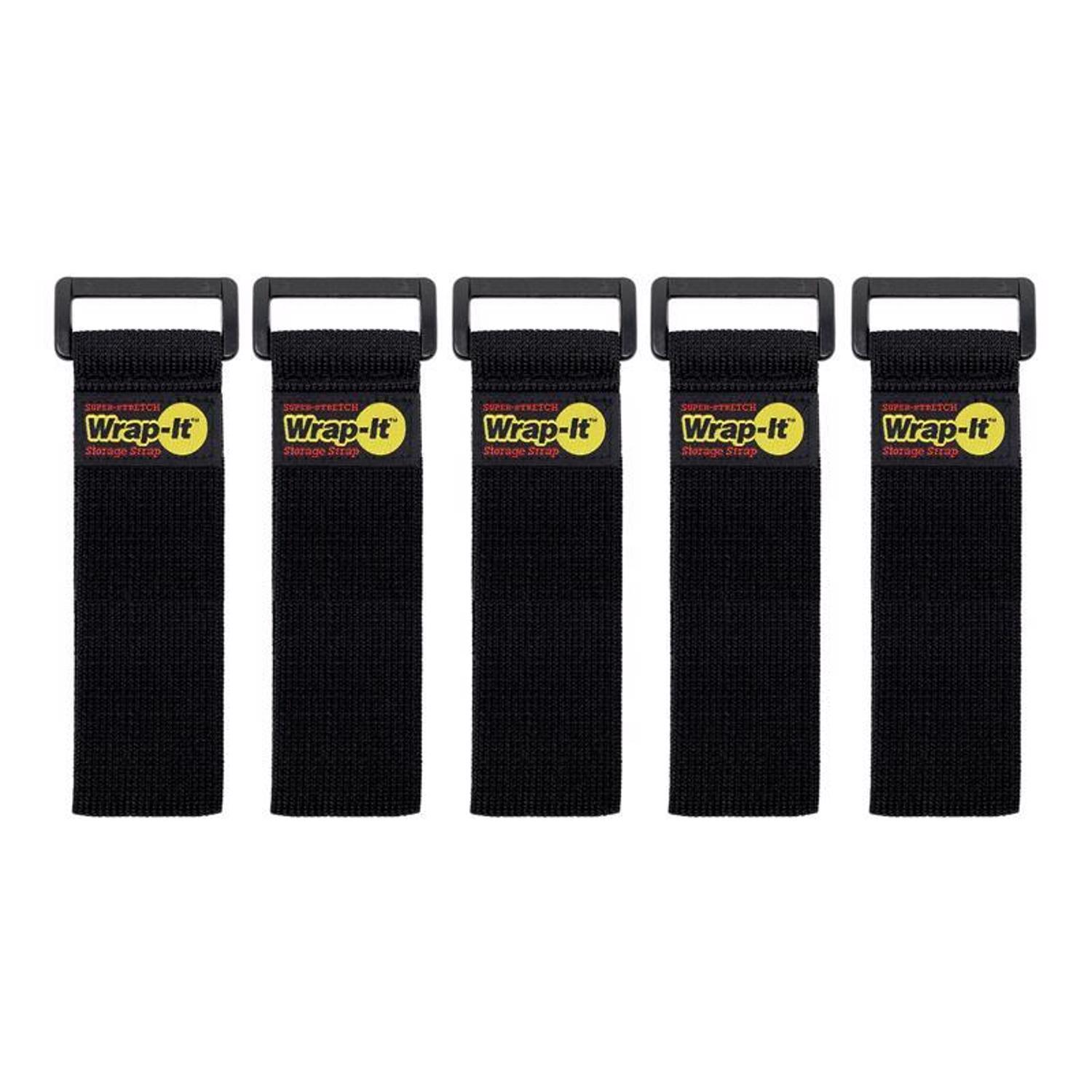 Wrap-It Super-Stretch 1 in. W X 9 in. L Black Stretch Storage Straps 10 lb 5 pk