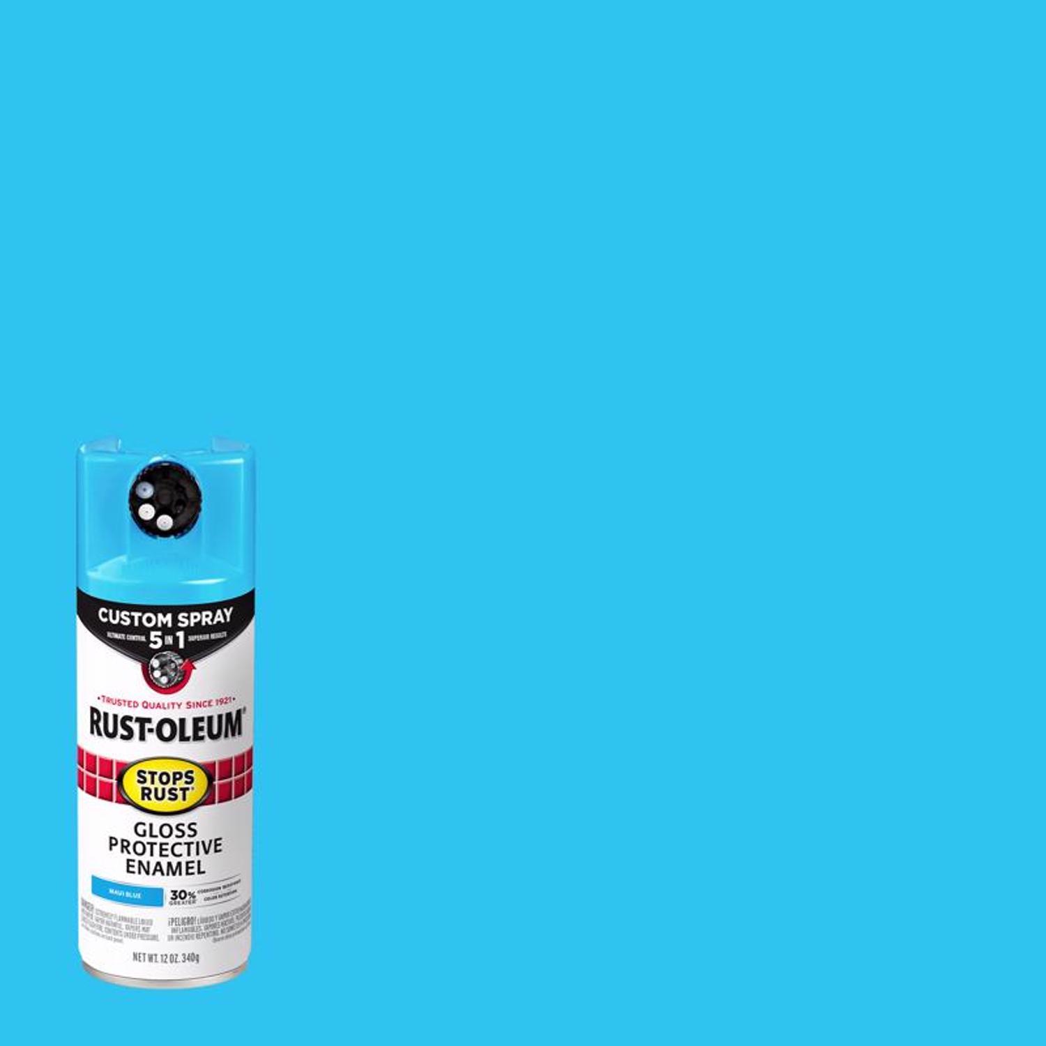 Rust-Oleum Stops Rust 5-in-1 Indoor and Outdoor Gloss Blue Oil-Based Oil Modified Alkyd Protective E