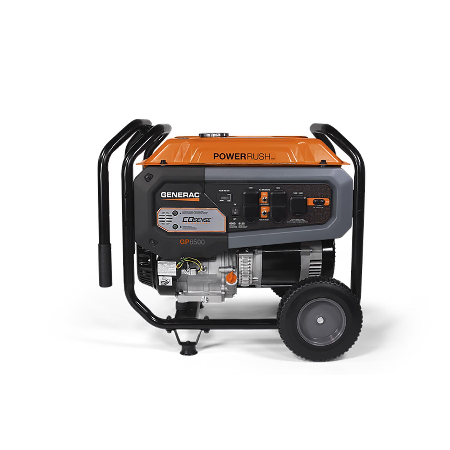 Generac GP Series 6500 W 120/240 V Gasoline Portable Generator 7672-1/7672-2