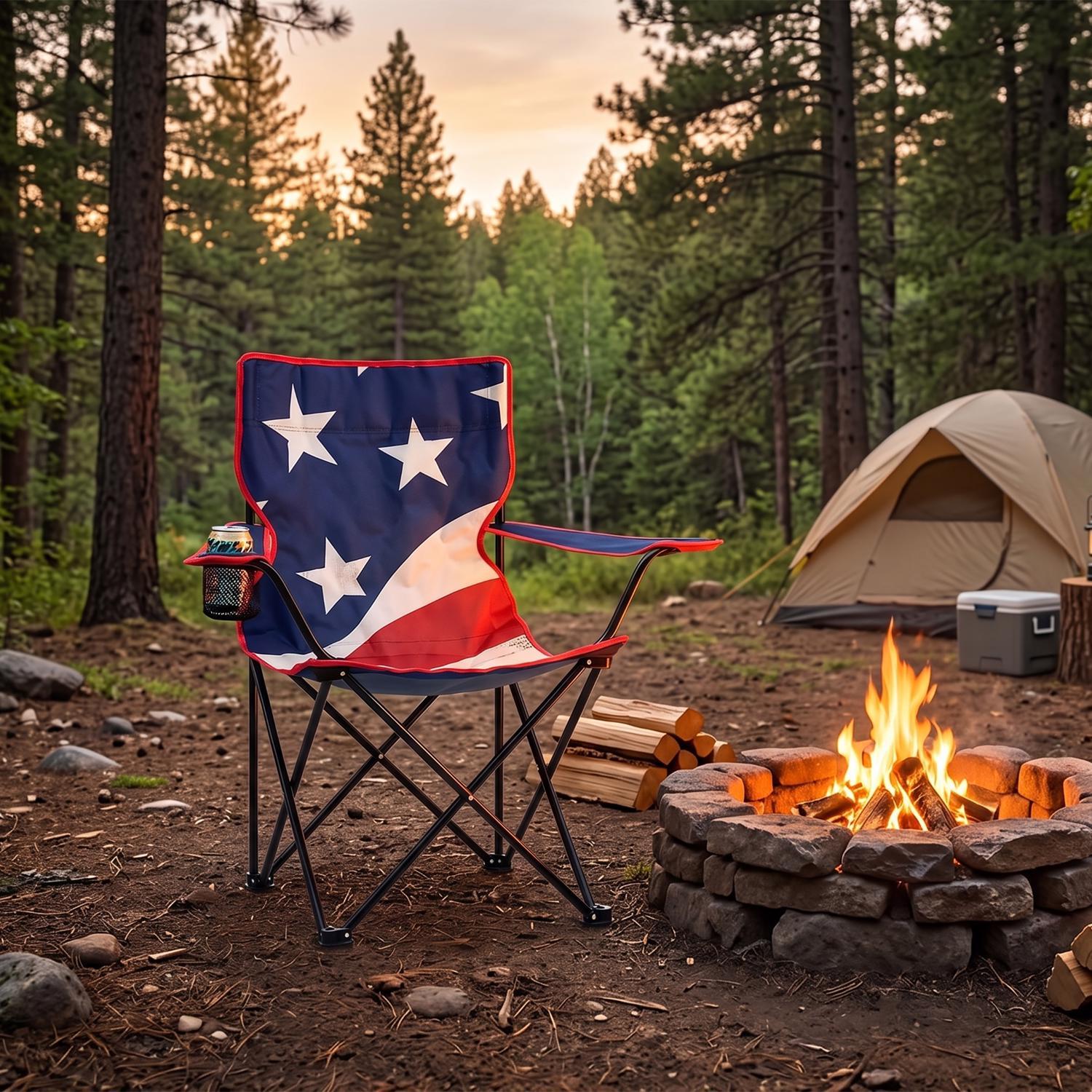 QuikChair Red/White/Blue USA Classic Folding Chair