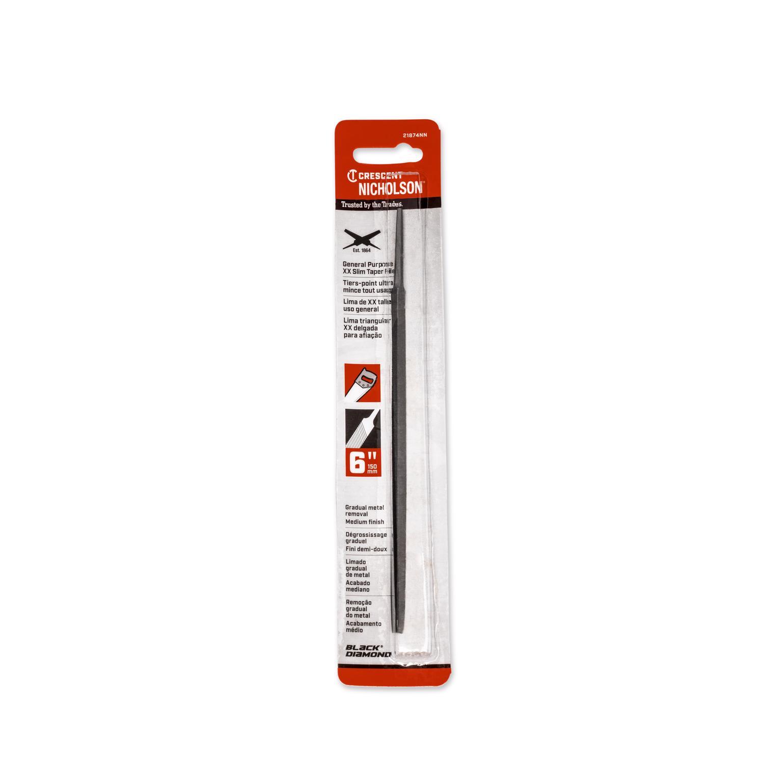 Crescent Nicholson 6 in. L X 1.5 in. W High Carbon Steel Single Cut Taper File 1 pc