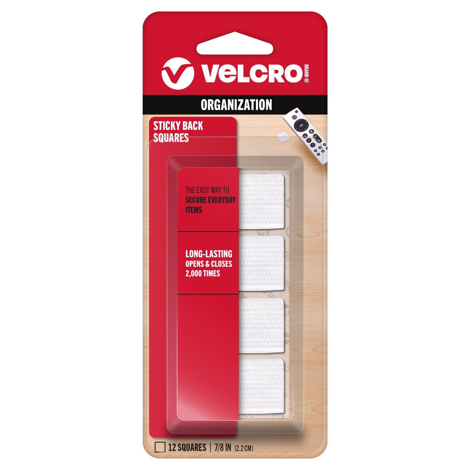 VELCRO Brand Sticky Back Small Nylon Hook and Loop Fastener 7/8 in. L 12 pk