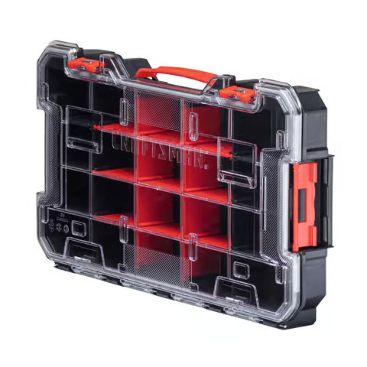 CRAFTSMAN VersaStack 9.84 in. W x 2.73 in. H Small Parts Bin Plastic 20 compartments Black/Red