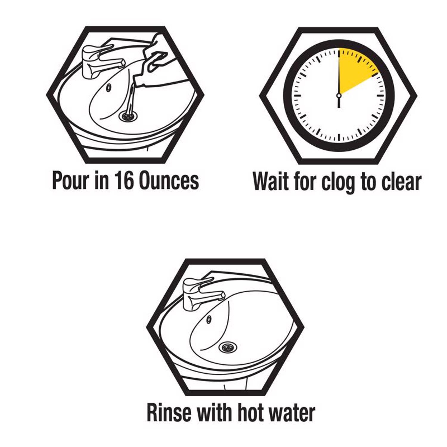 Zep Heat Liquid Hair & Grease Clog Remover 33.8 oz