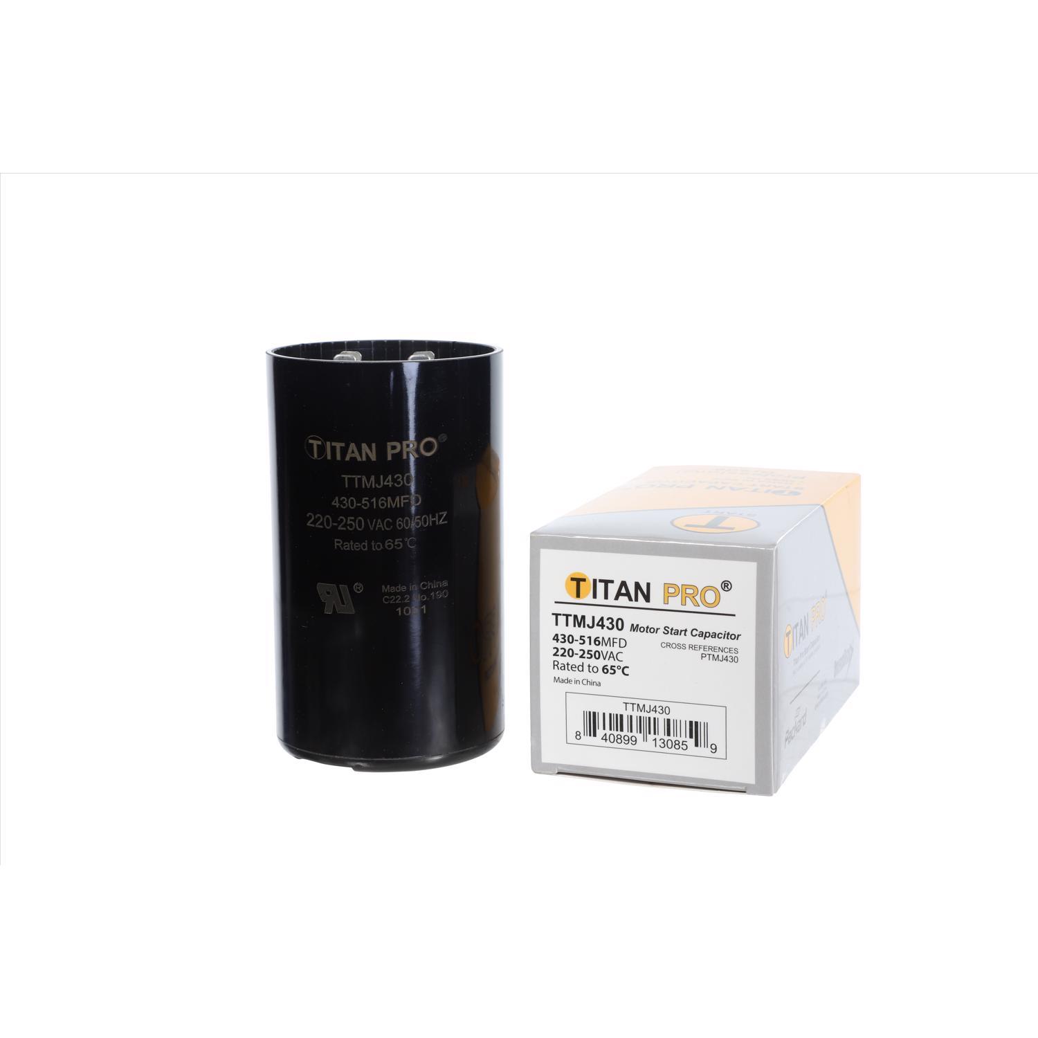 Titan Pro 430-516 MFD 250 V Round Start Capacitor