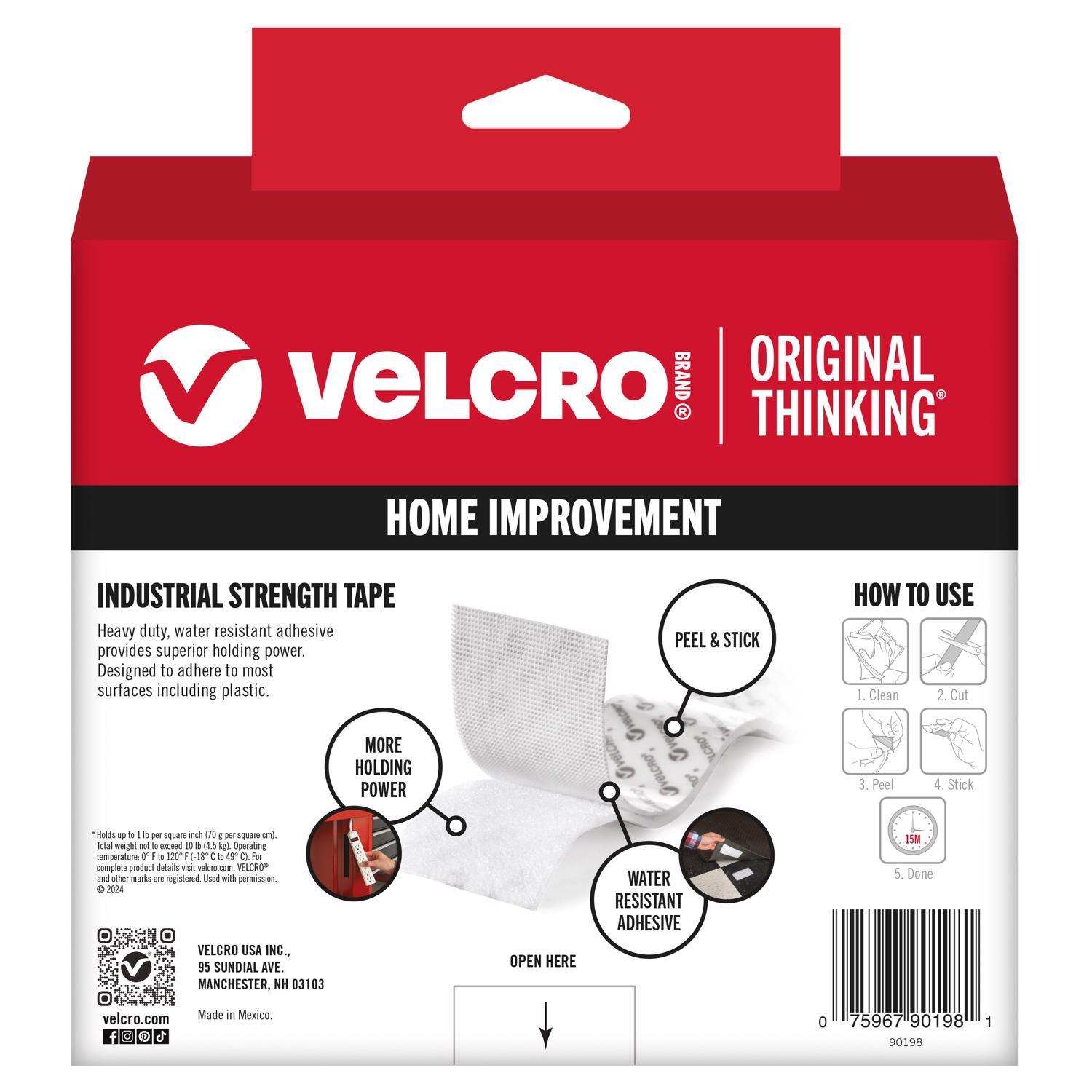 VELCRO Brand Industrial Strength Large Nylon Hook and Loop Fastener 180 in. L 1 pk