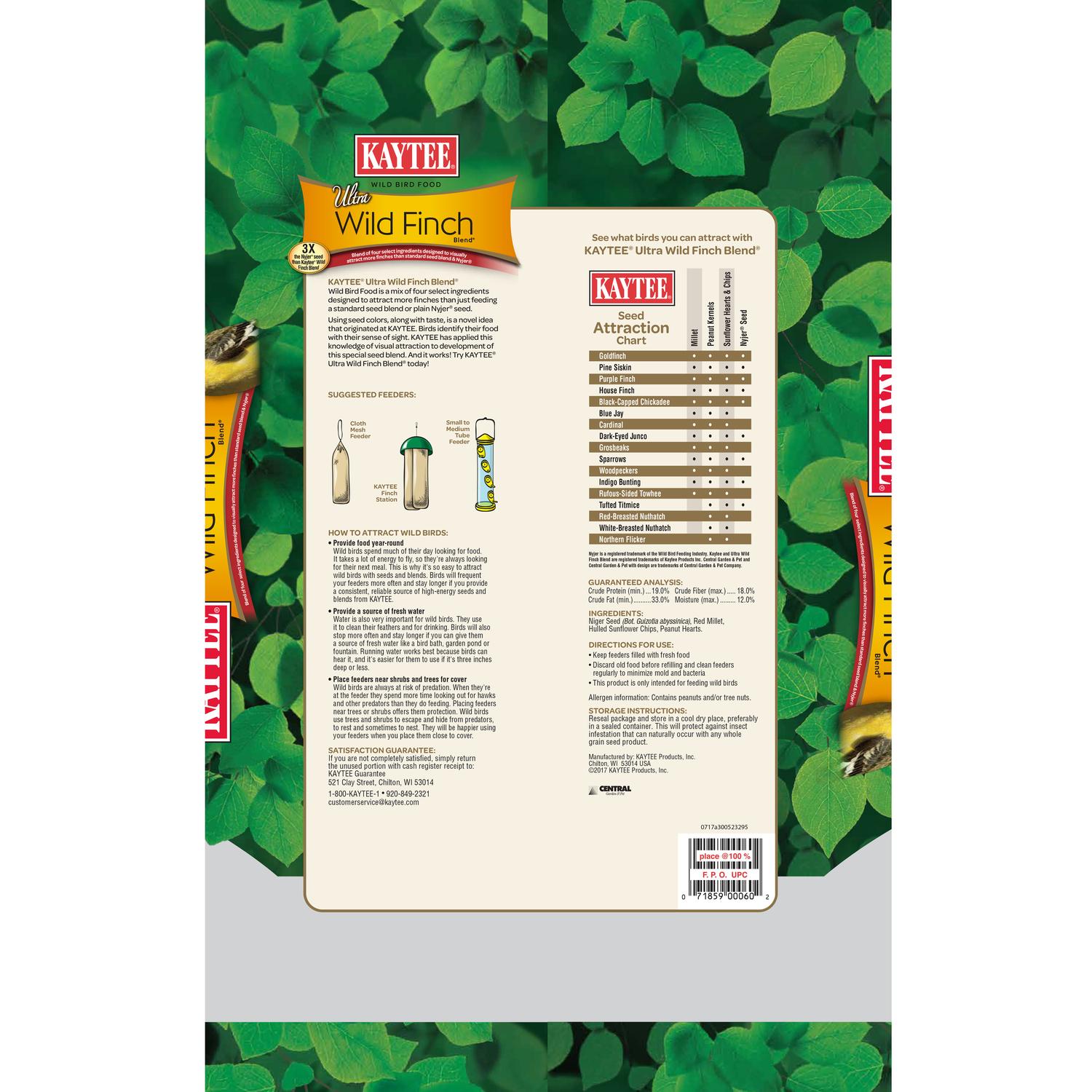 Kaytee Ultra Wild Finch Blend Wild Bird Food 10 lb
