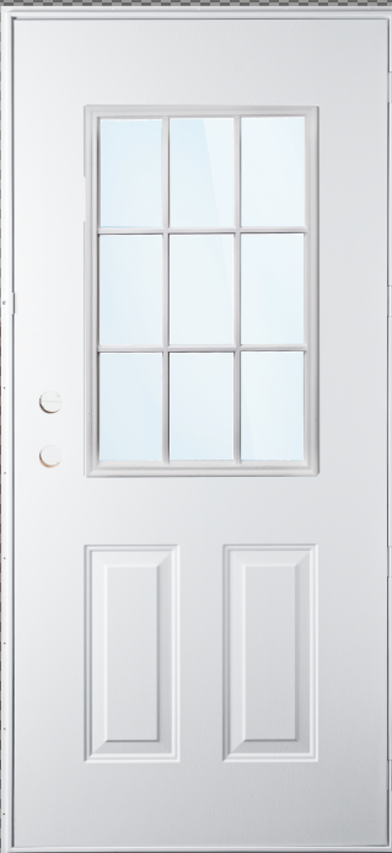 Door Steel 34X76 4lt/4pnl single outswing M/H LH door